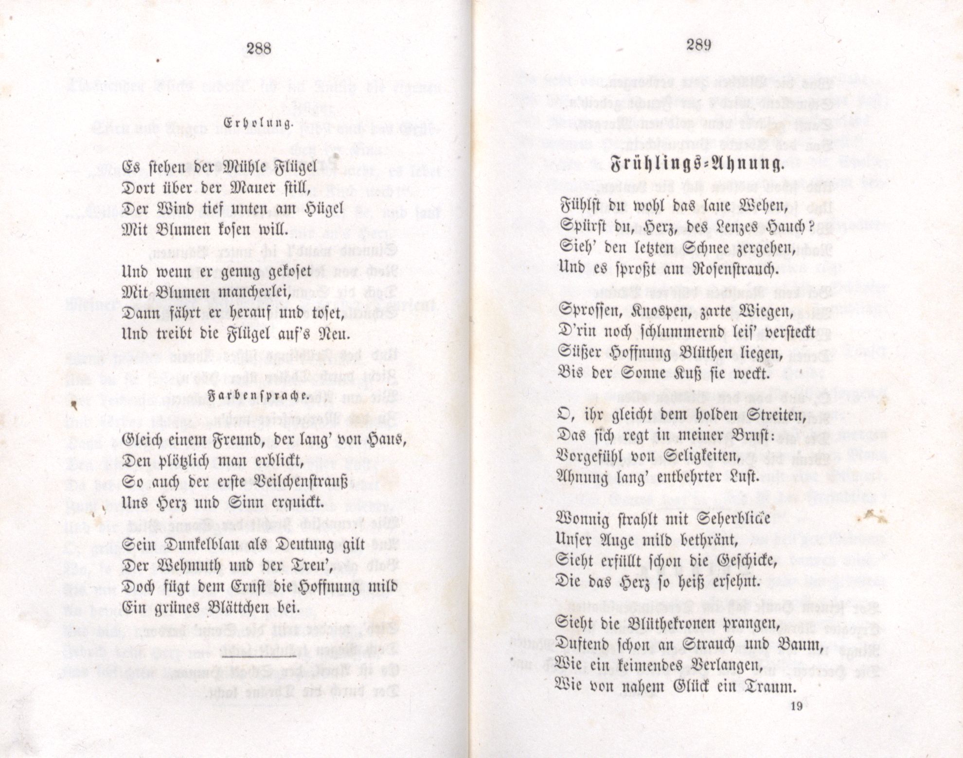 Frühlings-Ahnung (1855) | 1. (288-289) Основной текст