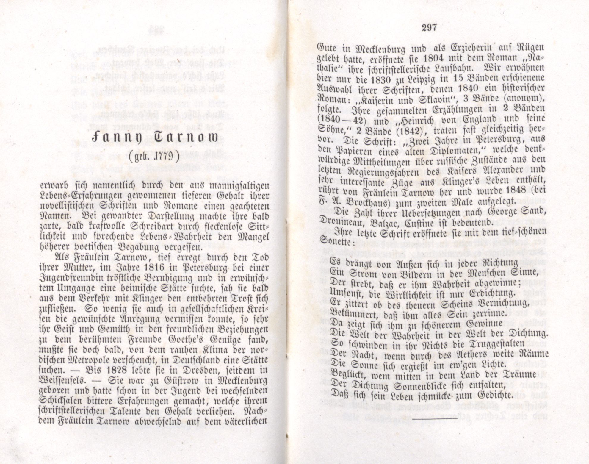 Fanny Tarnow (1855) | 1. (296-297) Main body of text