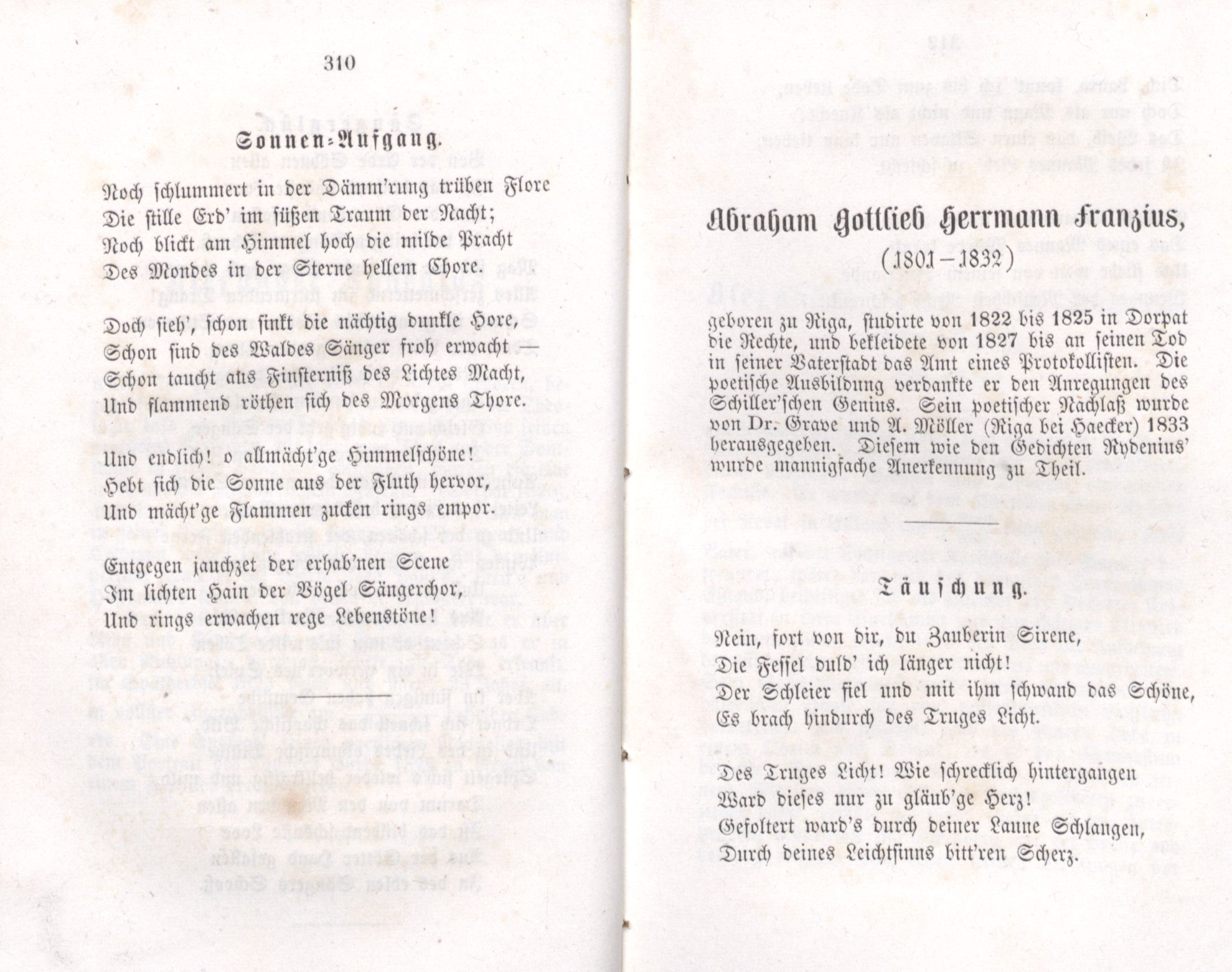 Sonnen-Aufgang (1855) | 1. (310-311) Основной текст