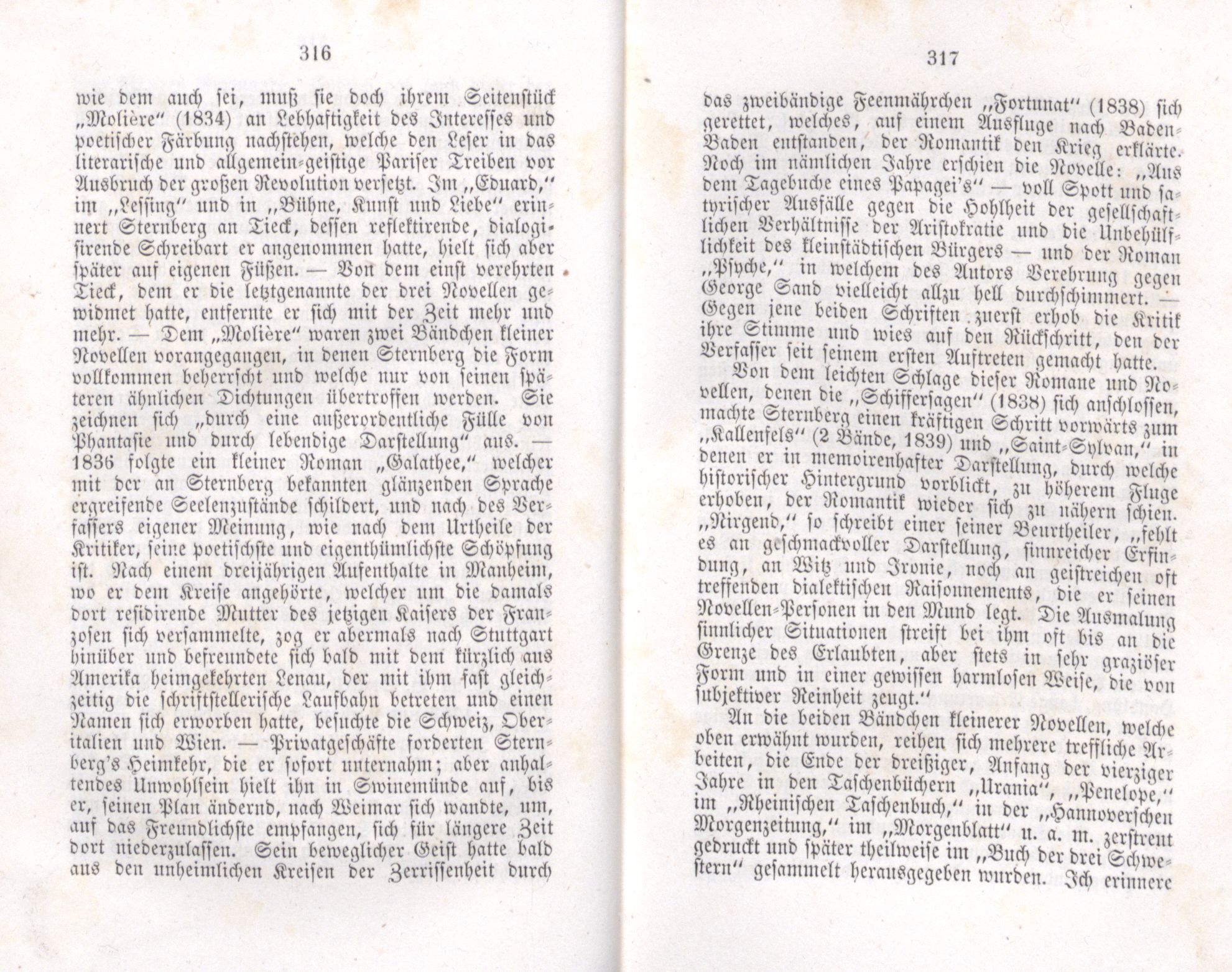 Deutsche Dichter in Russland (1855) | 199. (316-317) Main body of text
