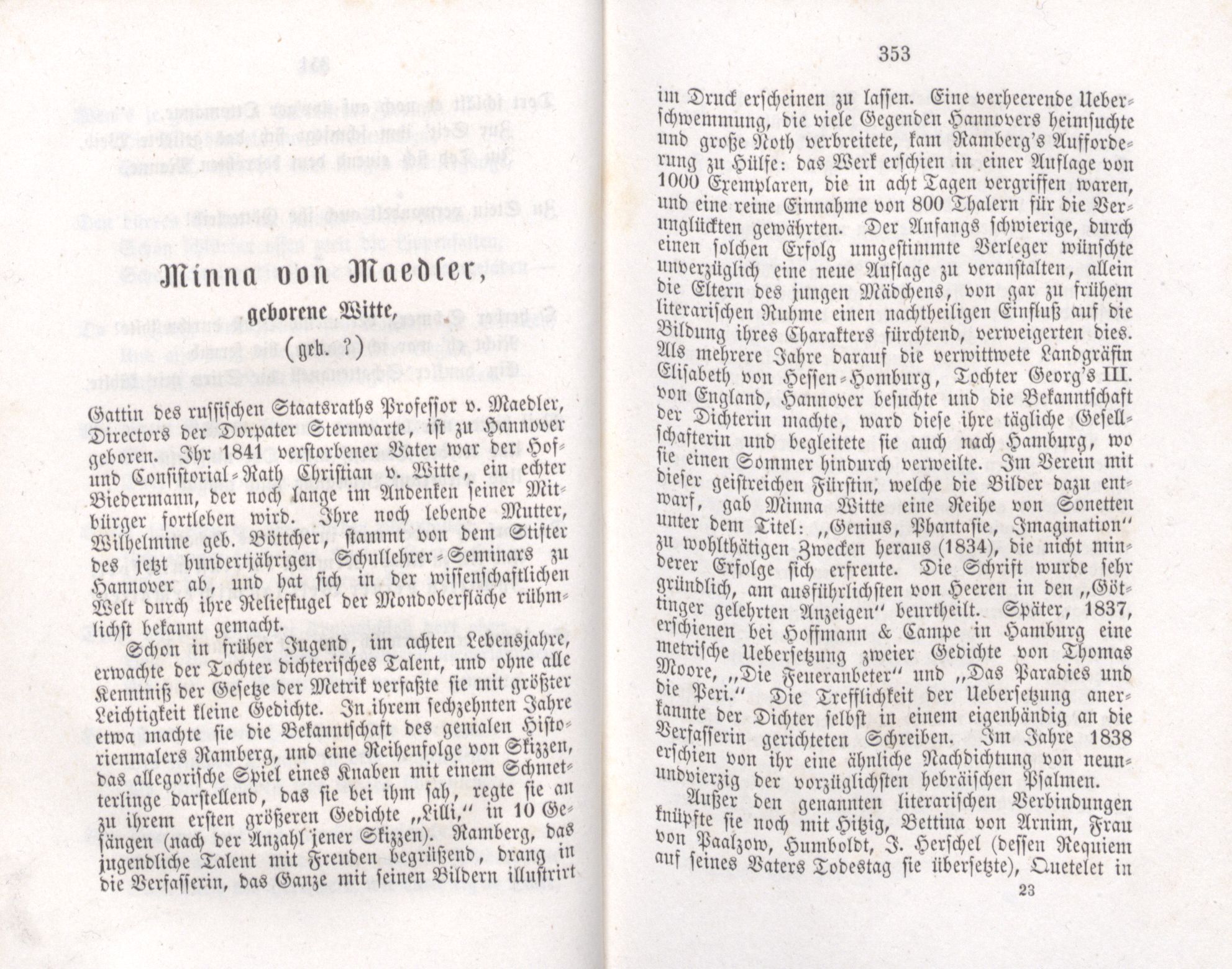 Minna von Maedler, geborene Witte (1855) | 1. (352-353) Main body of text