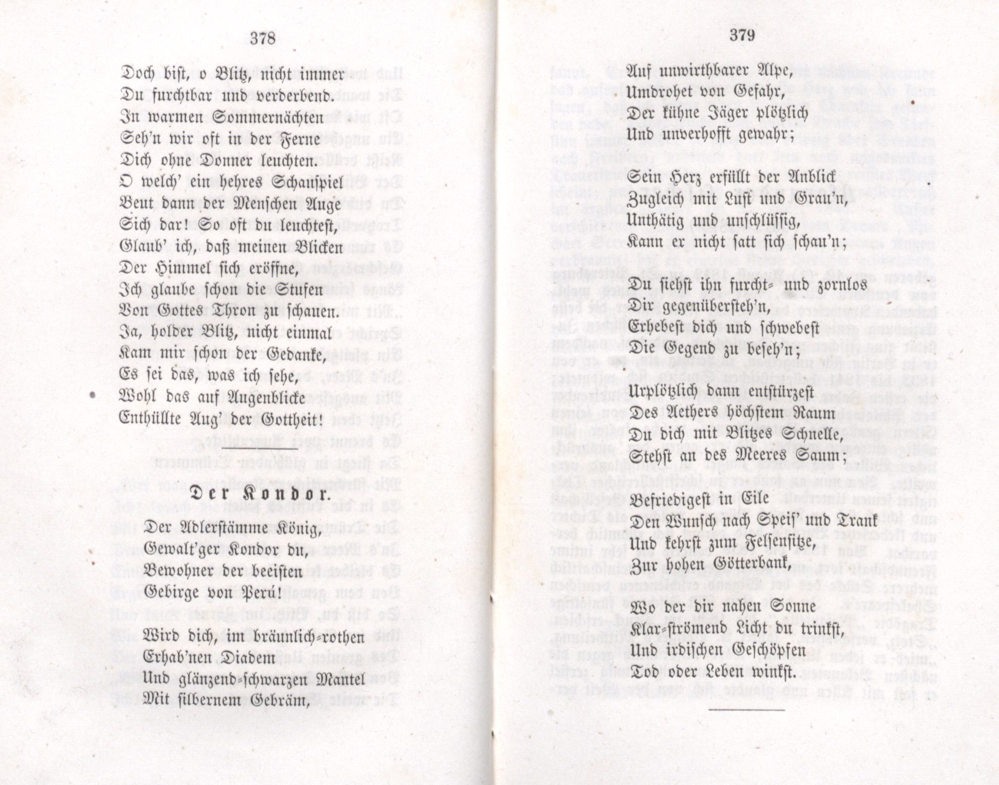 Der Kondor (1855) | 1. (378-379) Põhitekst