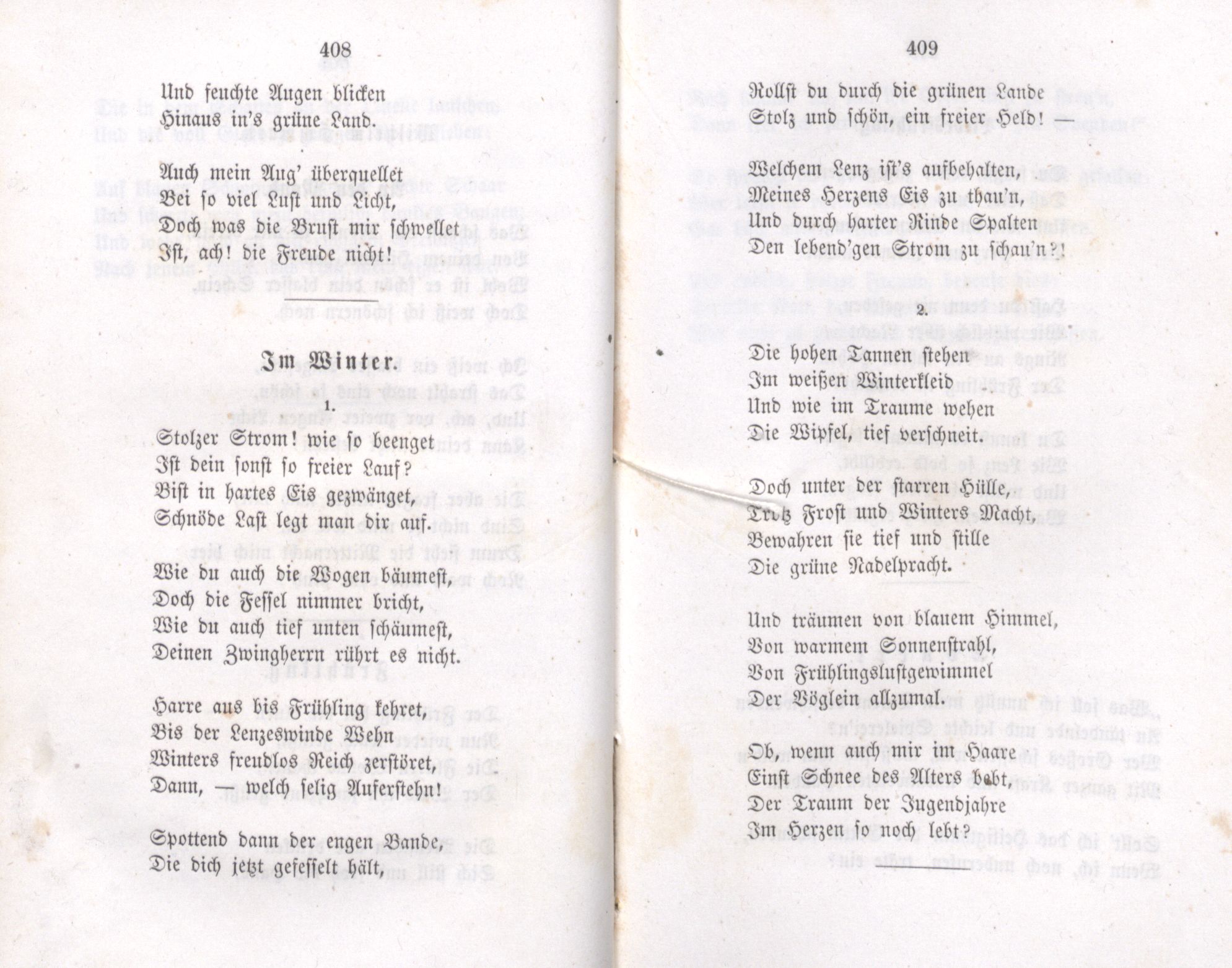 Im Winter (1855) | 1. (408-409) Haupttext