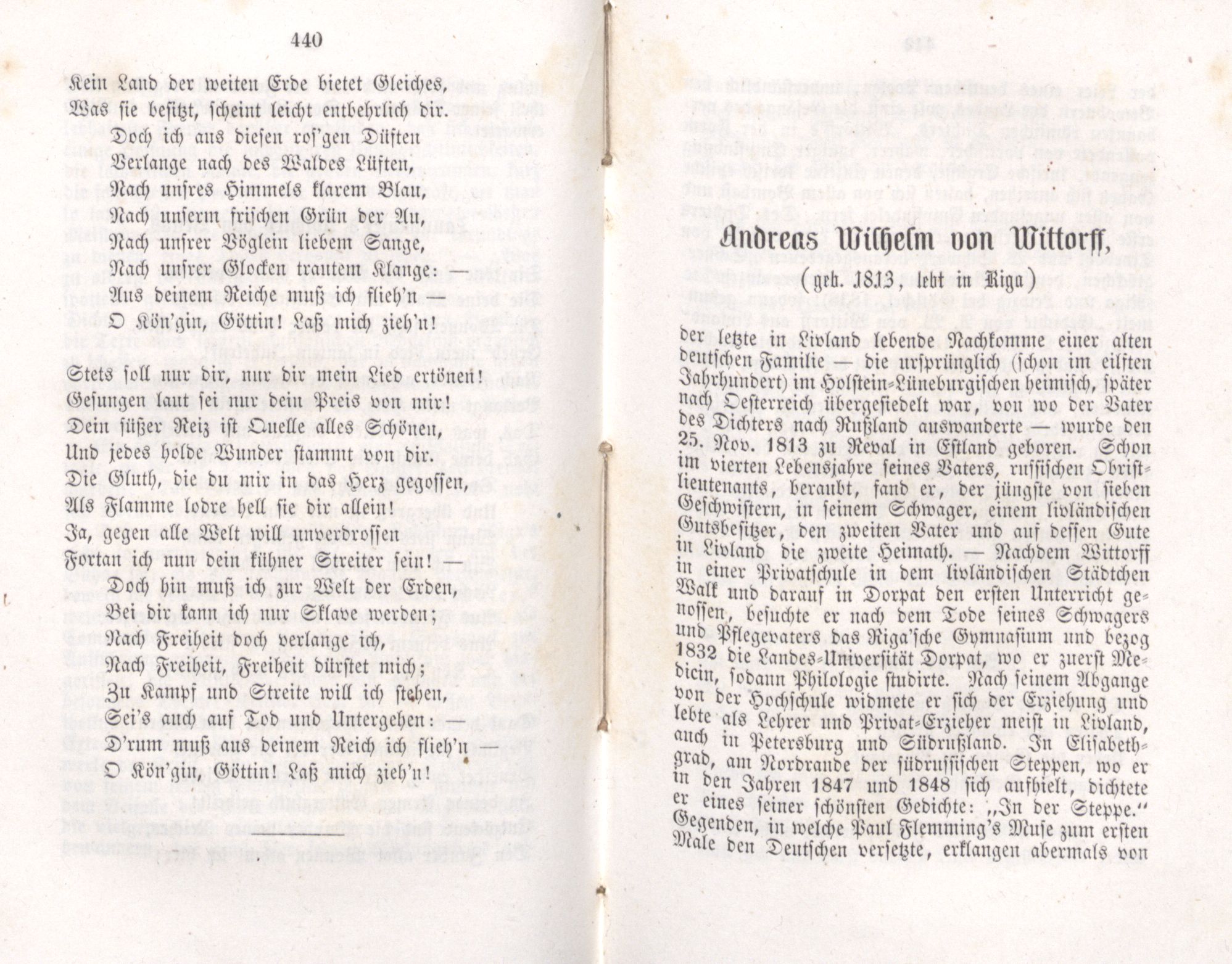Deutsche Dichter in Russland (1855) | 261. (440-441) Põhitekst