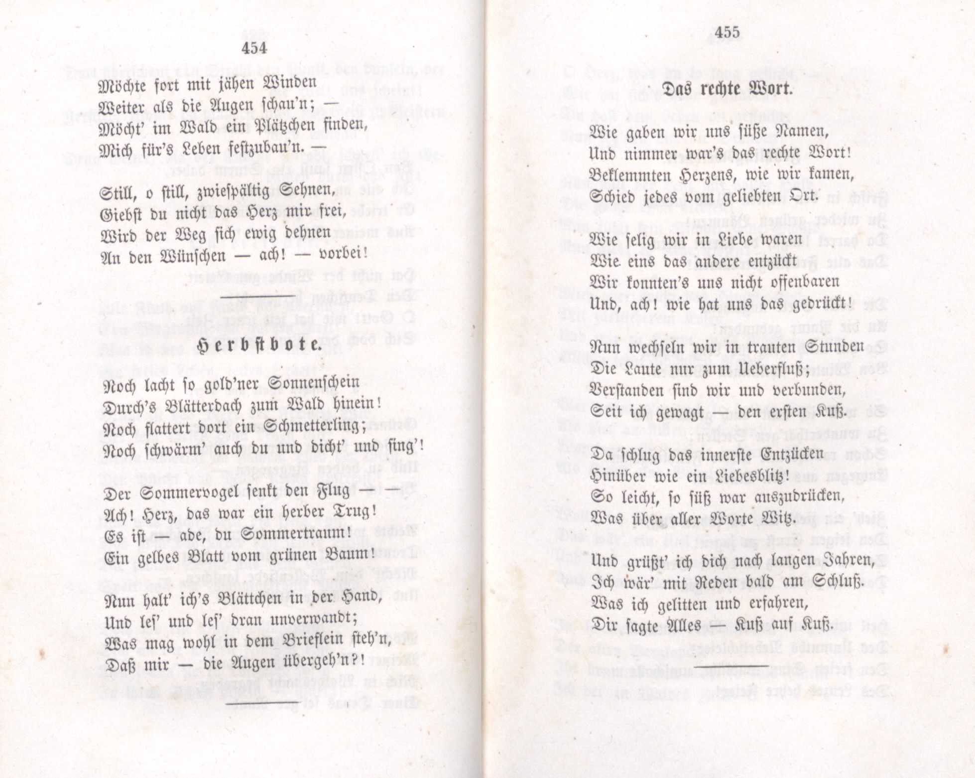 Zwischen Wald und Meer (1855) | 1. (454-455) Основной текст