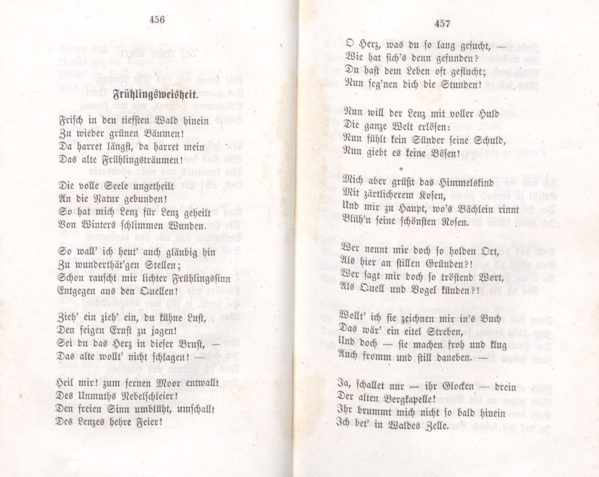 Frühlingsweisheit (1855) | 1. (456-457) Main body of text