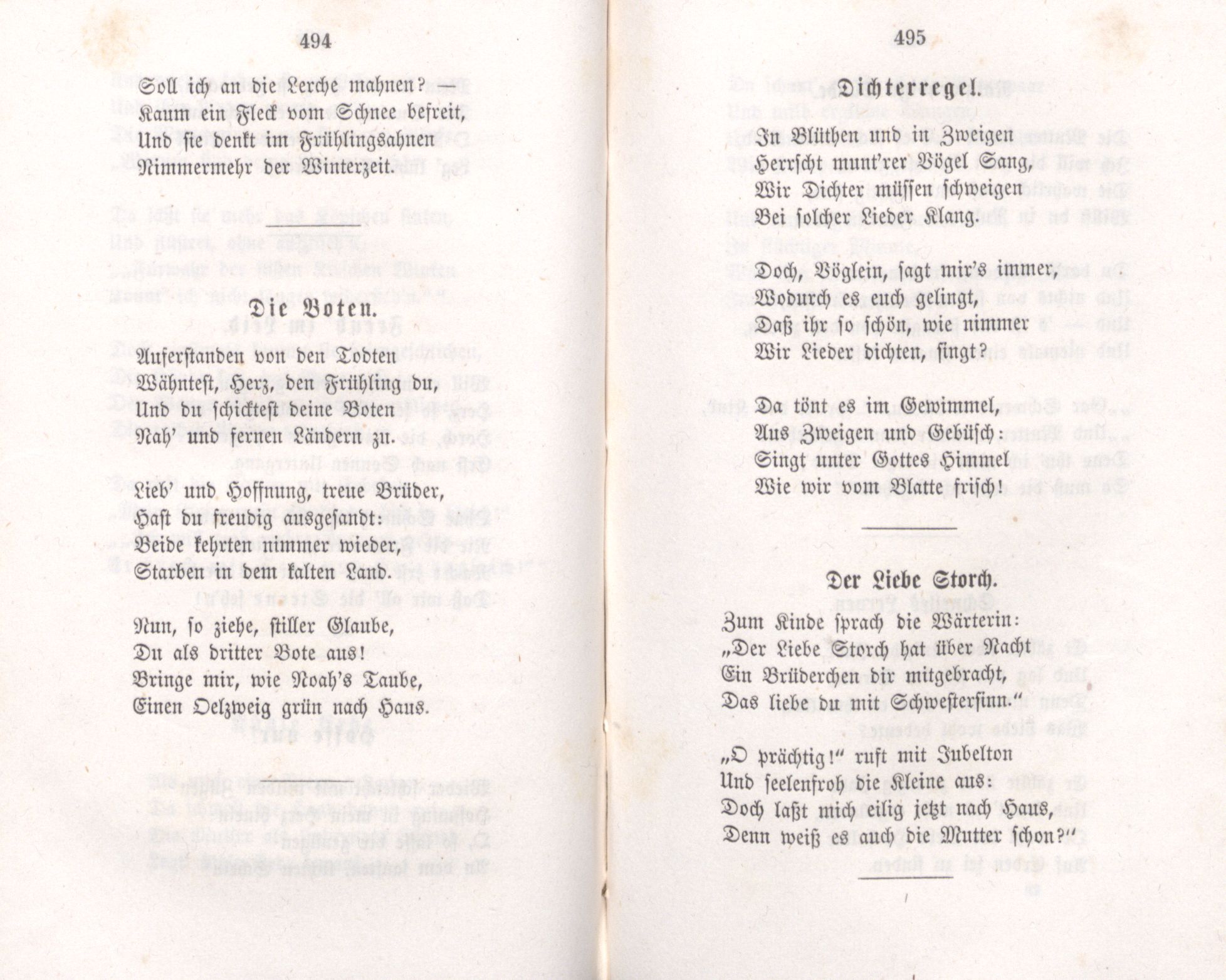 Der Liebe Storch (1855) | 1. (494-495) Main body of text