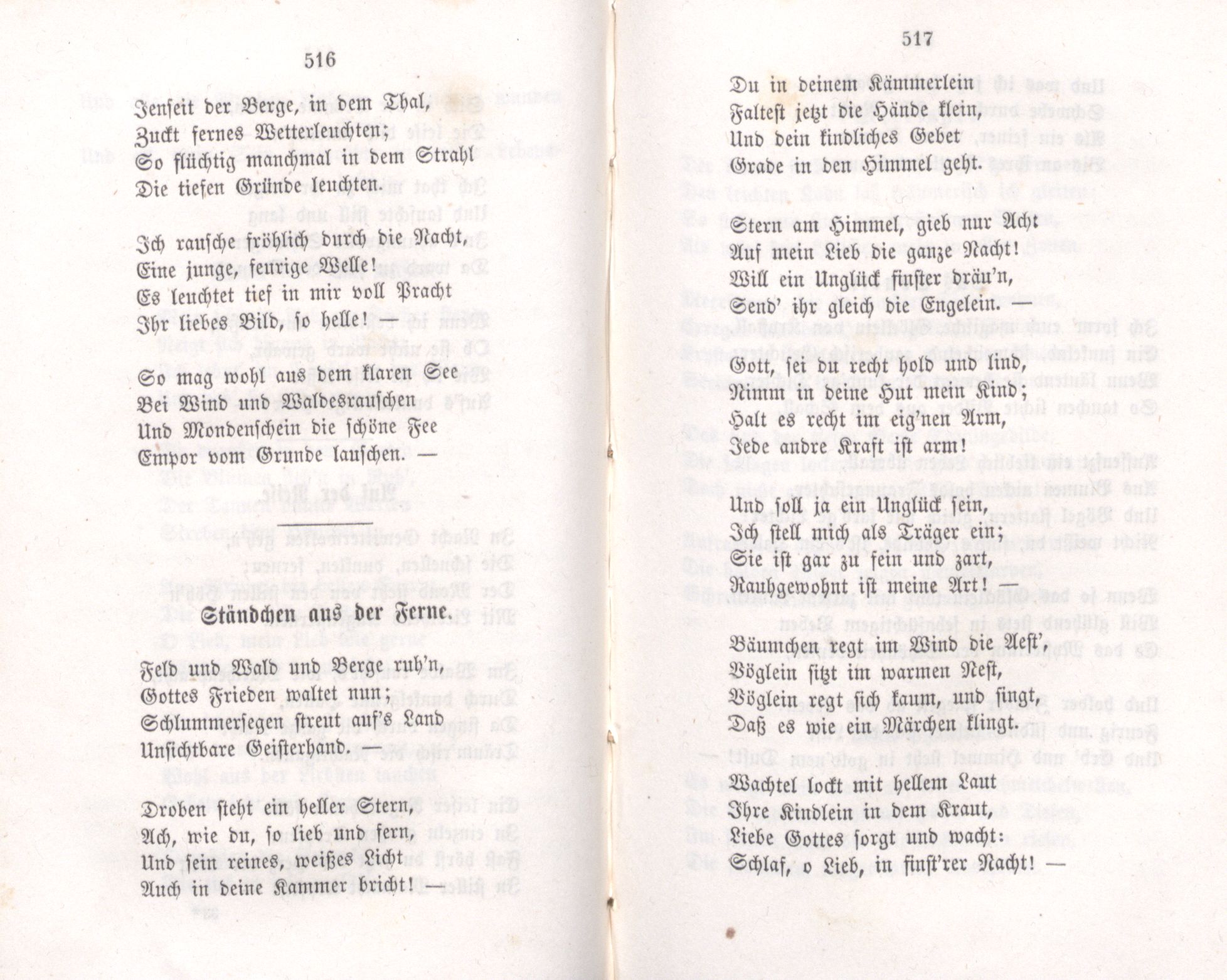 Ständchen aus der Ferne (1855) | 1. (516-517) Main body of text