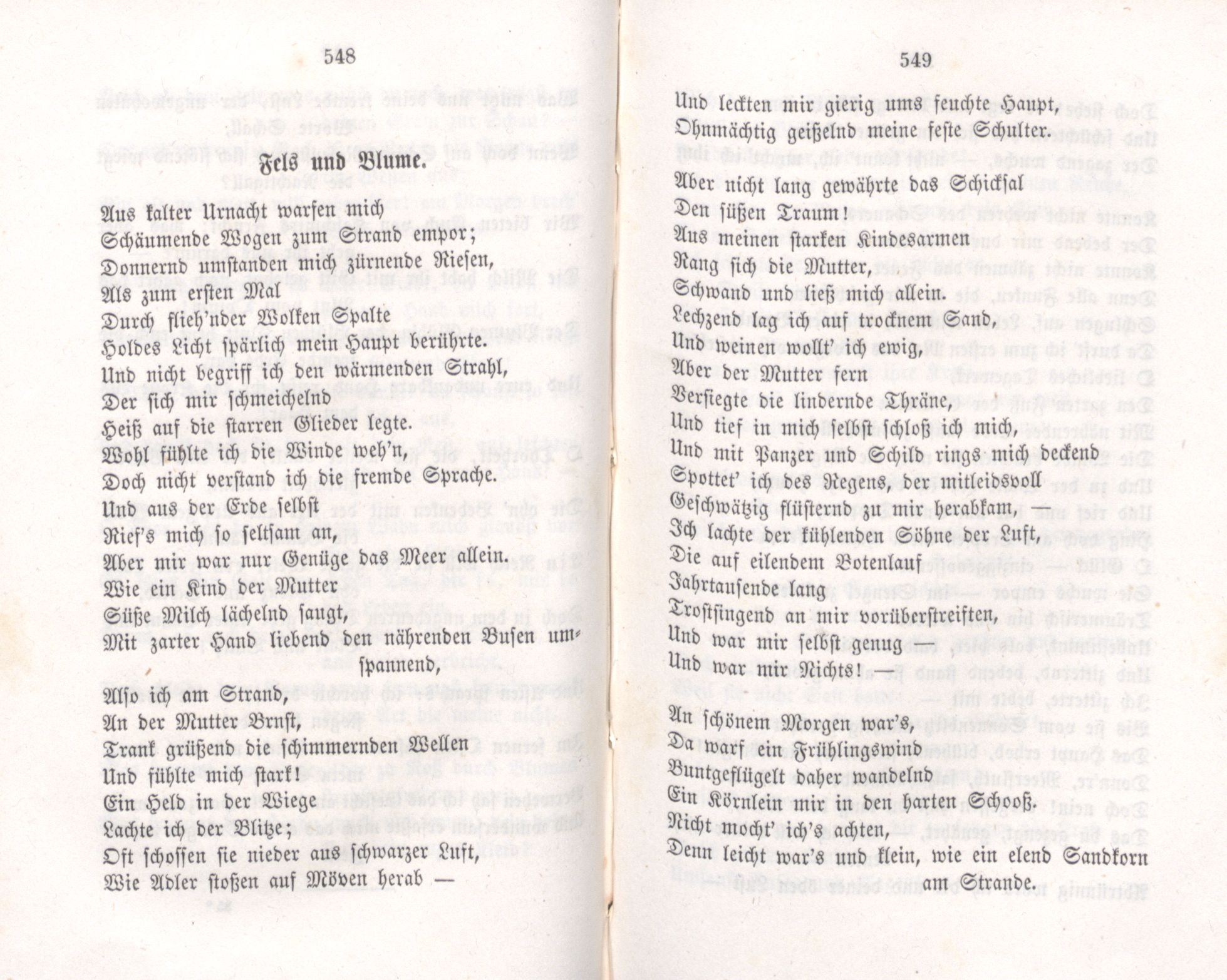 Fels und Blume (1855) | 1. (548-549) Haupttext