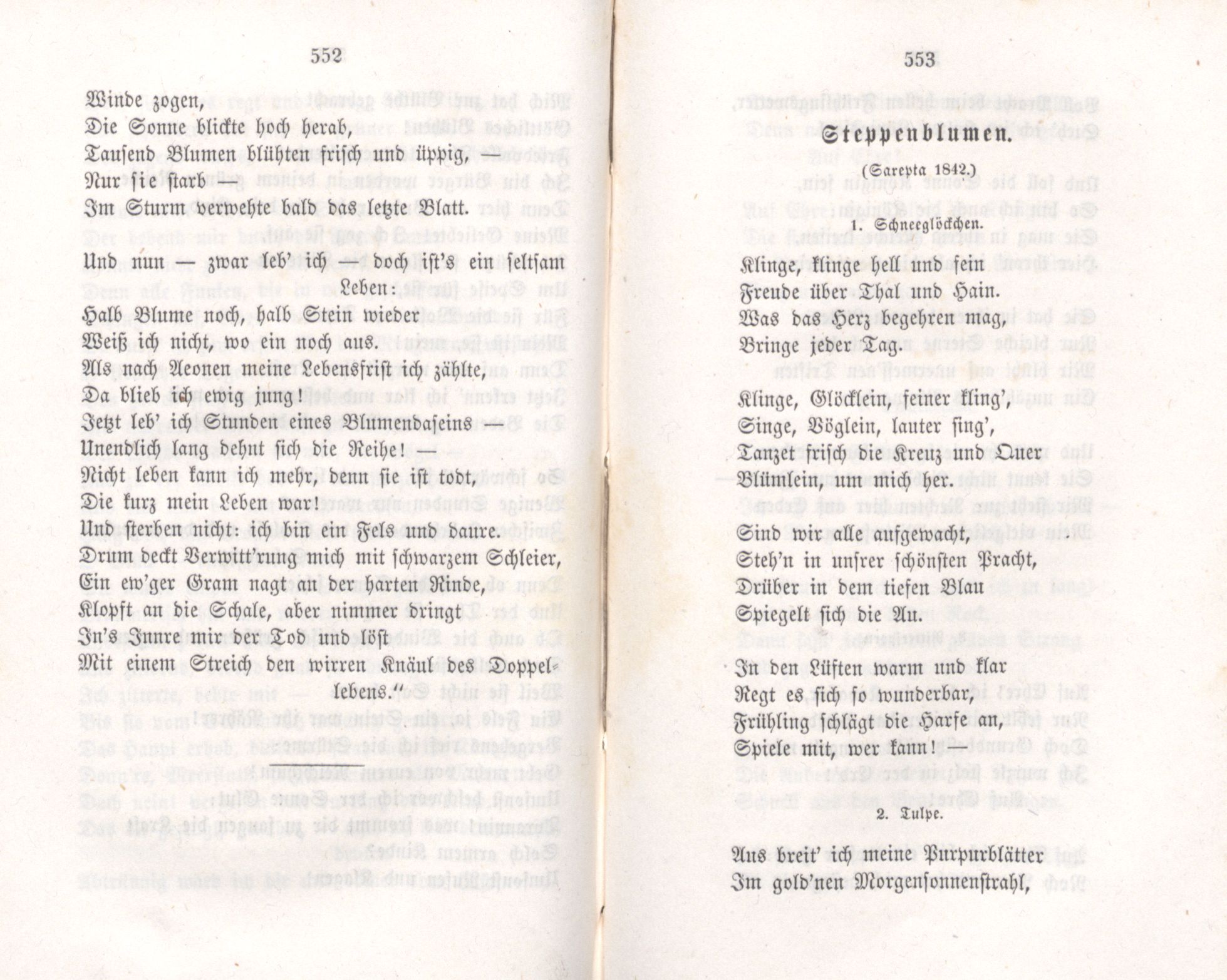 Schneeglöckchen (1855) | 1. (552-553) Haupttext