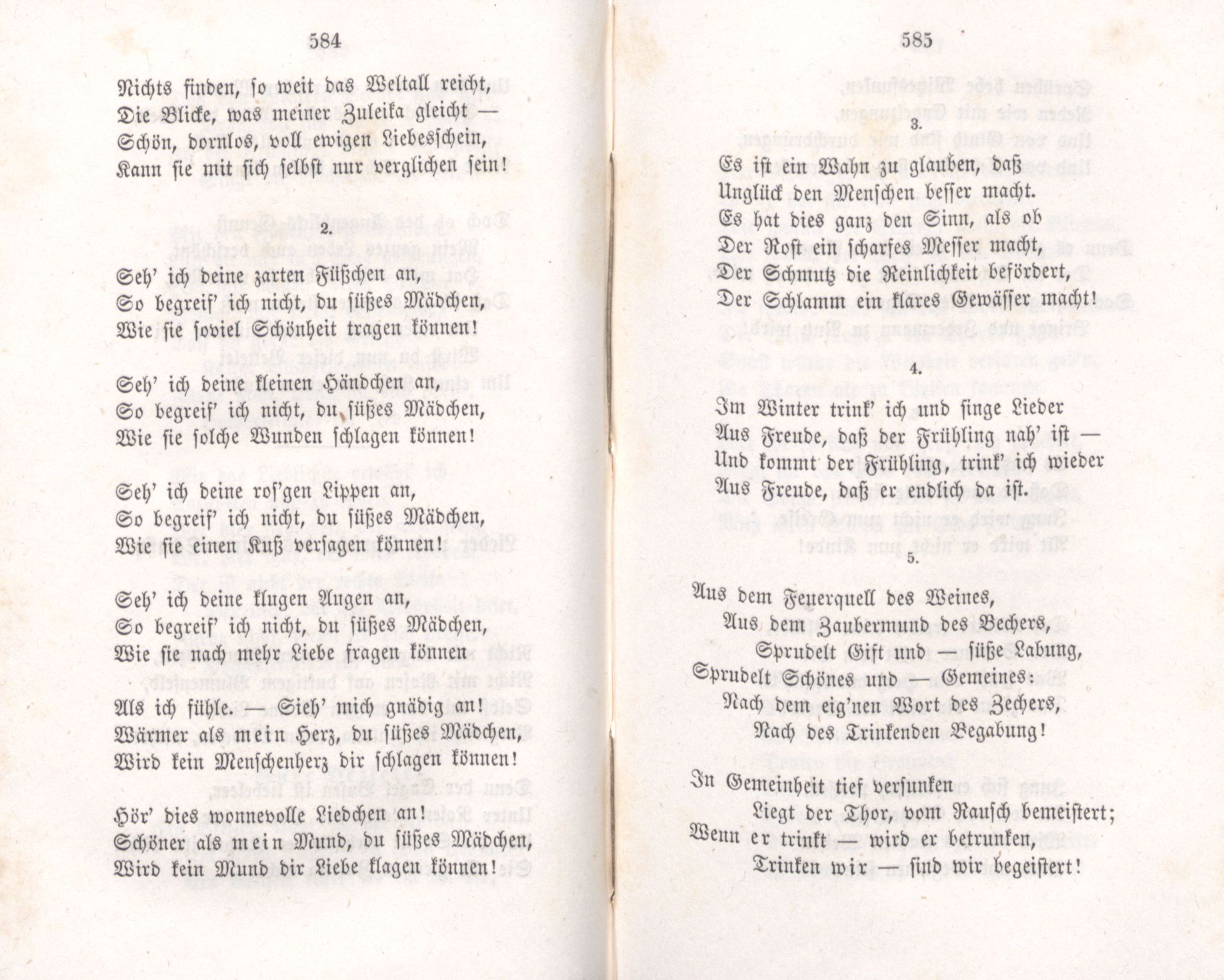Lieder und Sprüche des Mirza-Schaffy (1855) | 2. (584-585) Main body of text