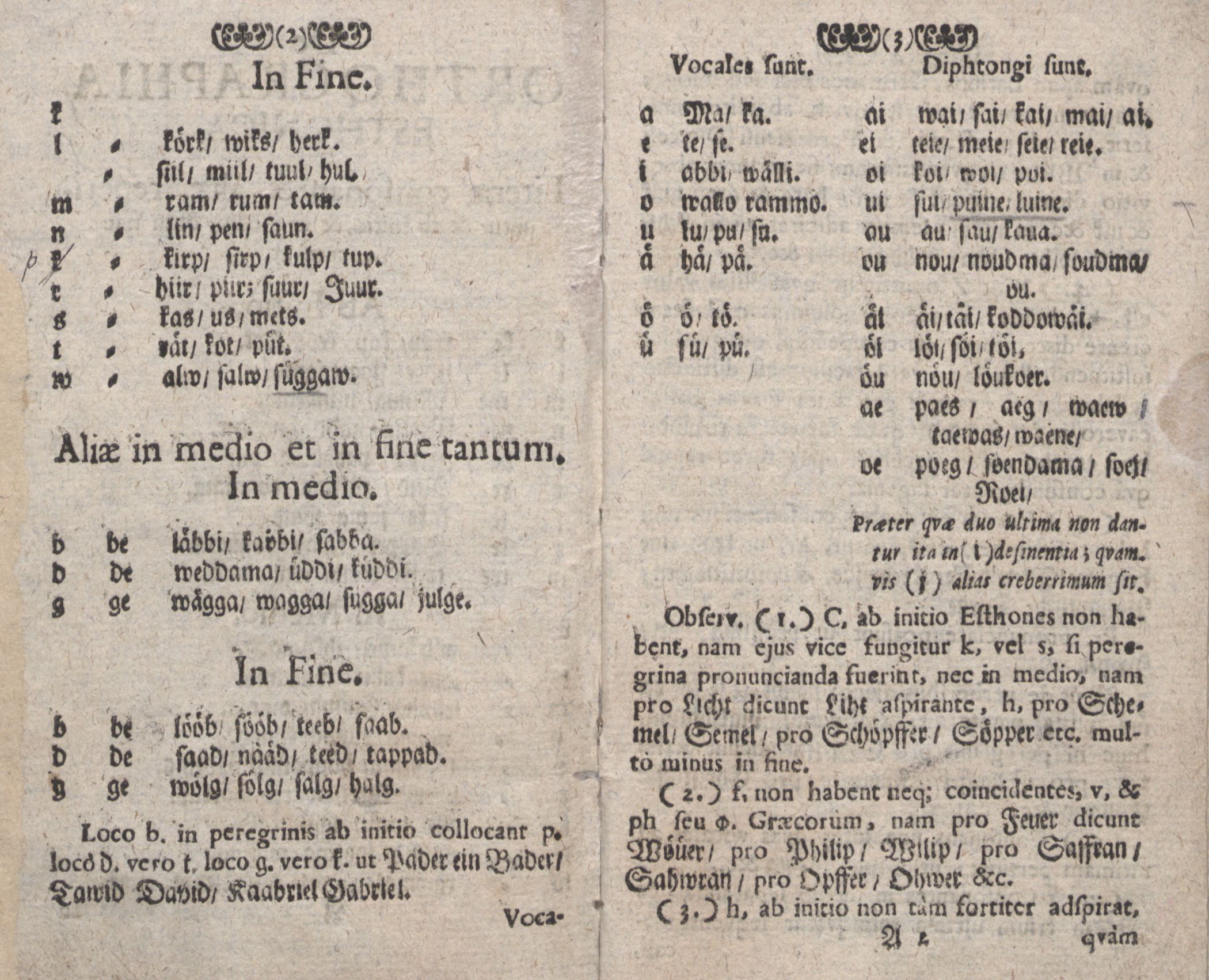 Grammatica Esthonica (1693) | 4. (2-3) Haupttext