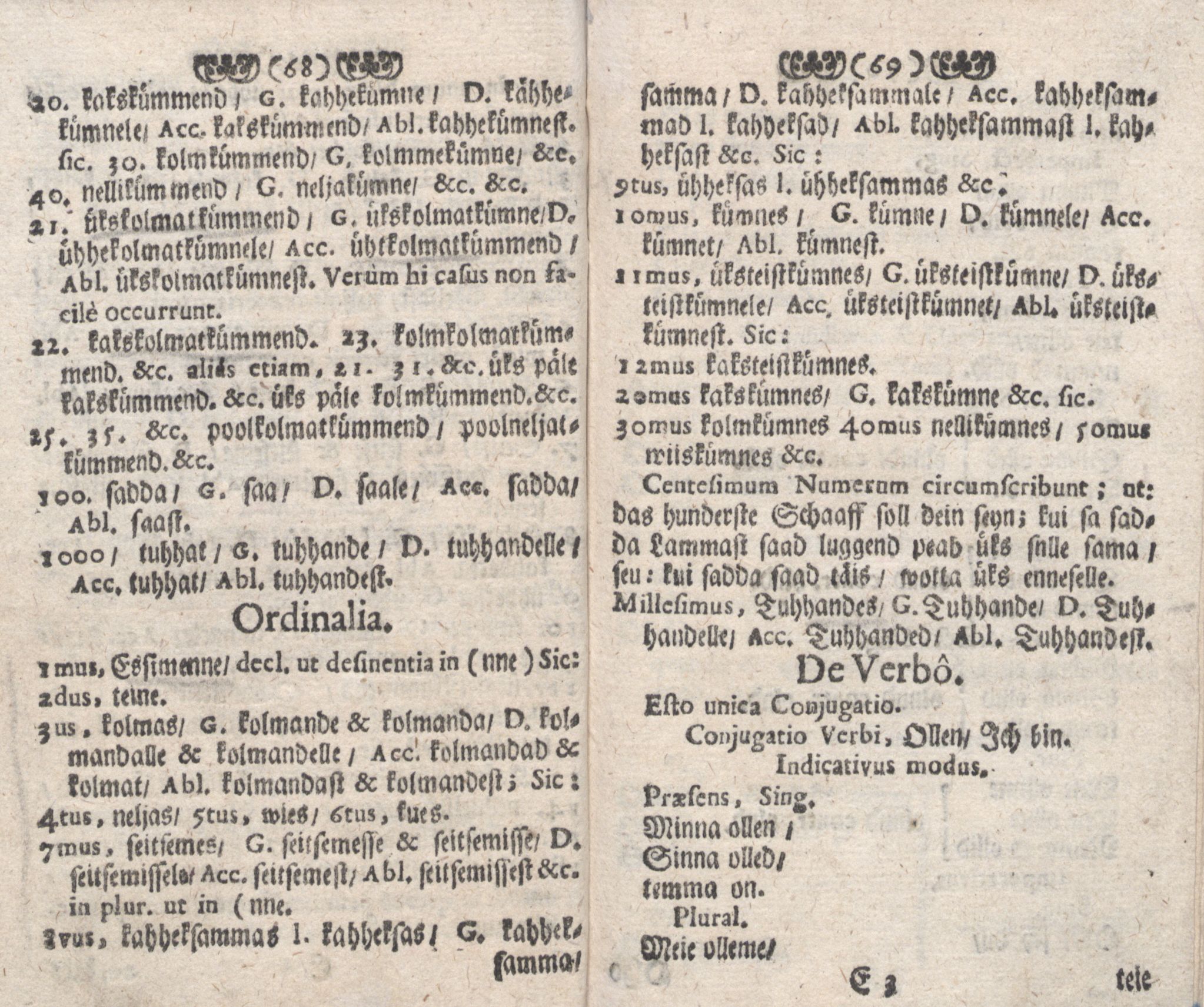 Grammatica Esthonica (1693) | 37. (68-69) Основной текст