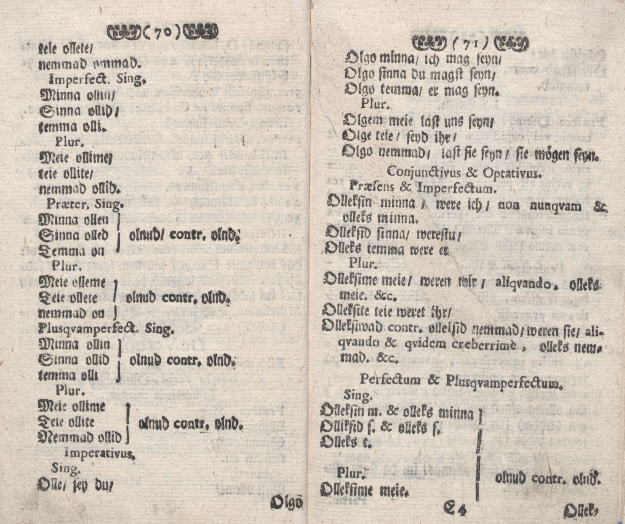 Grammatica Esthonica (1693) | 38. (70-71) Haupttext