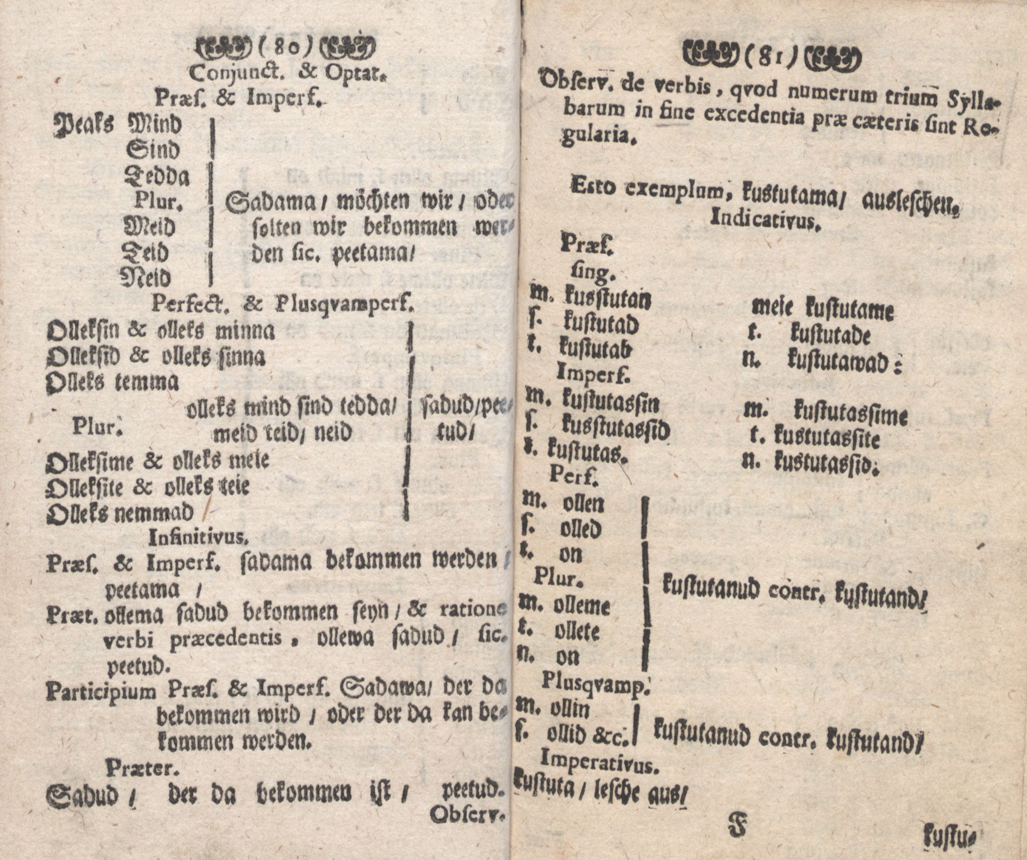 Grammatica Esthonica (1693) | 43. (80-81) Main body of text