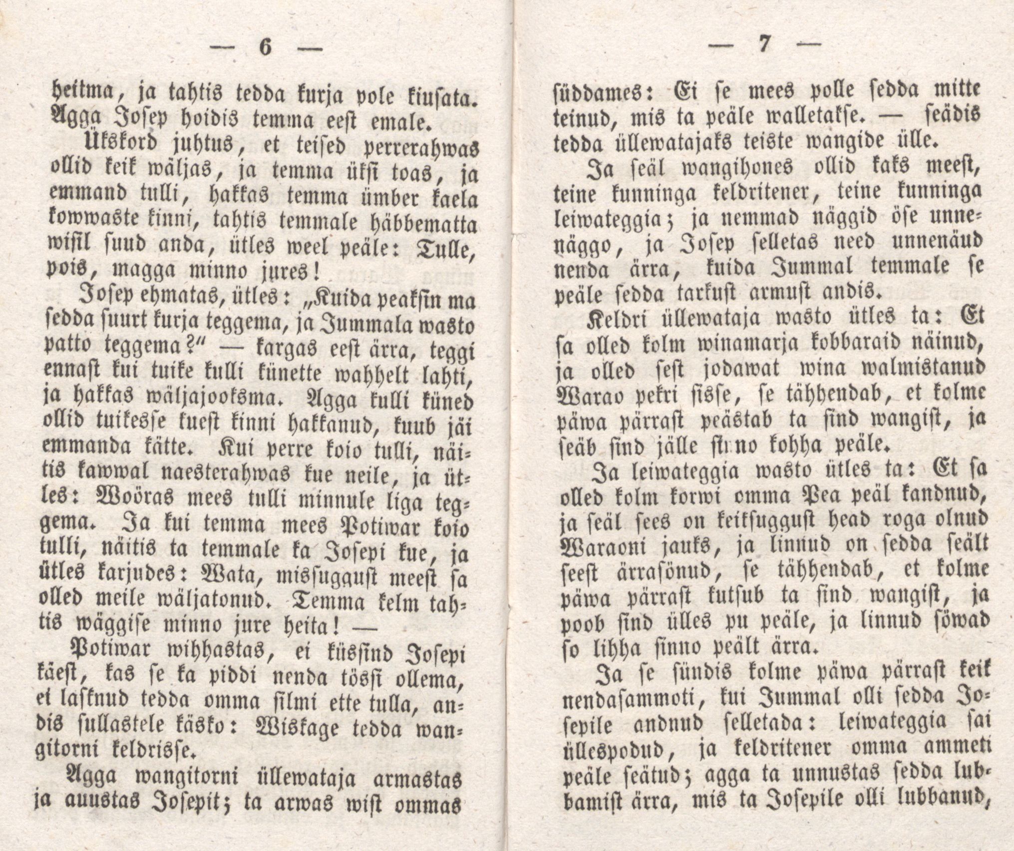 Josepi elloramat (1850) | 6. (6-7) Основной текст