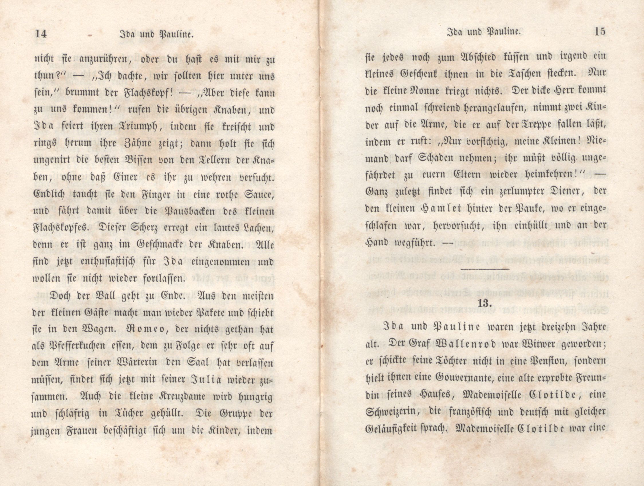 Das Buch der drei Schwestern [1] (1847) | 13. (14-15) Põhitekst