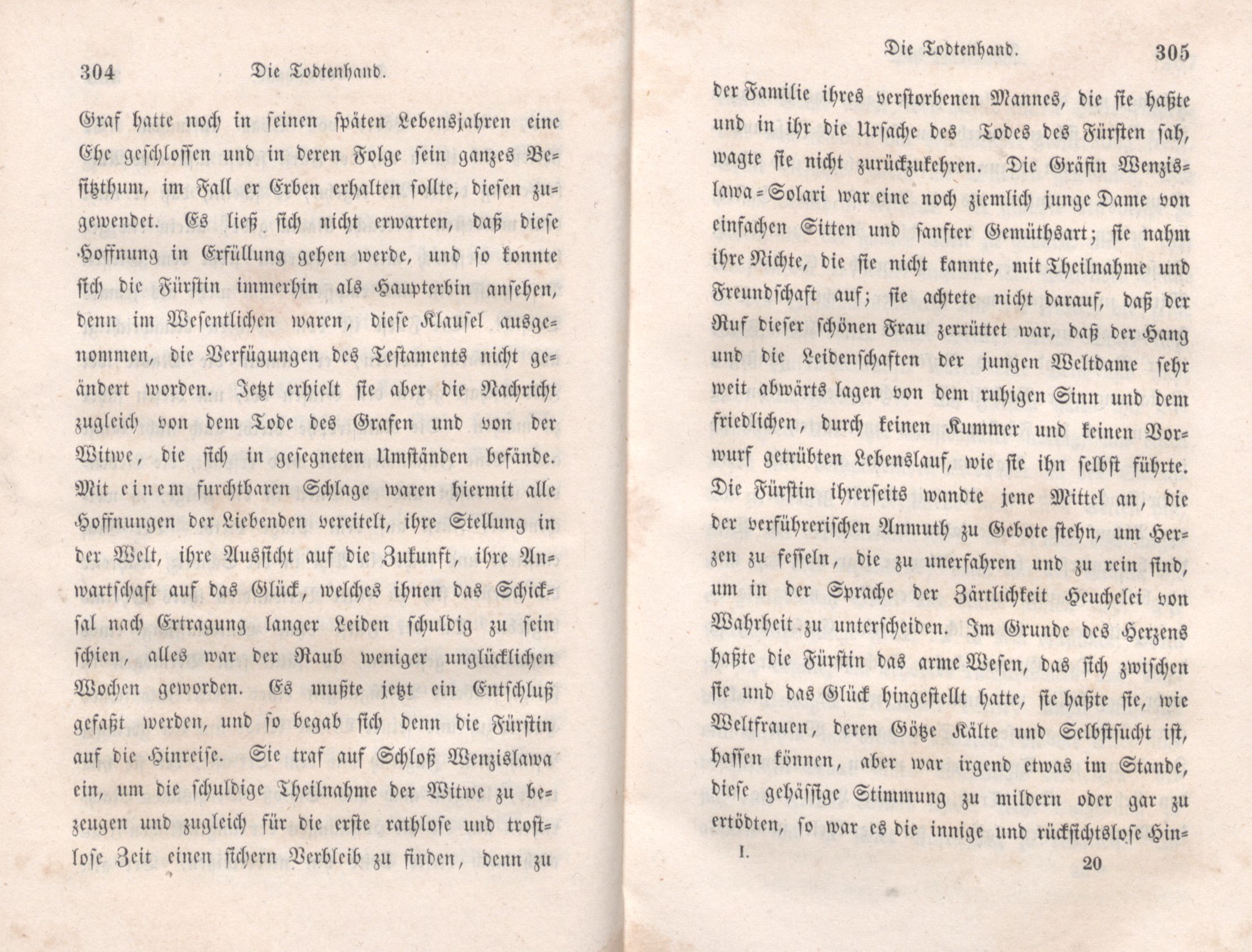 Die Todtenhand (1847) | 6. (304-305) Основной текст