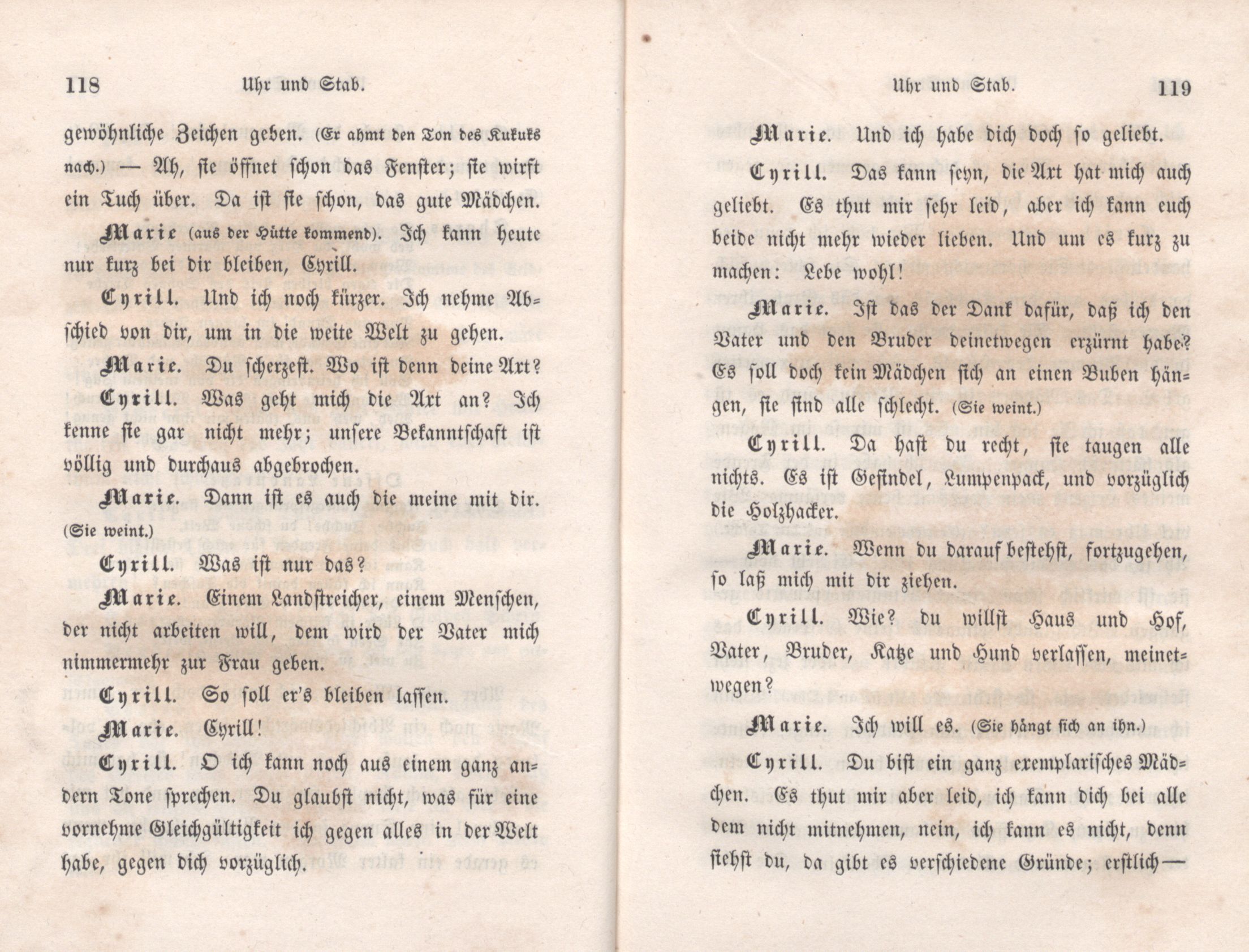 Uhr und Stab (1847) | 7. (118-119) Main body of text
