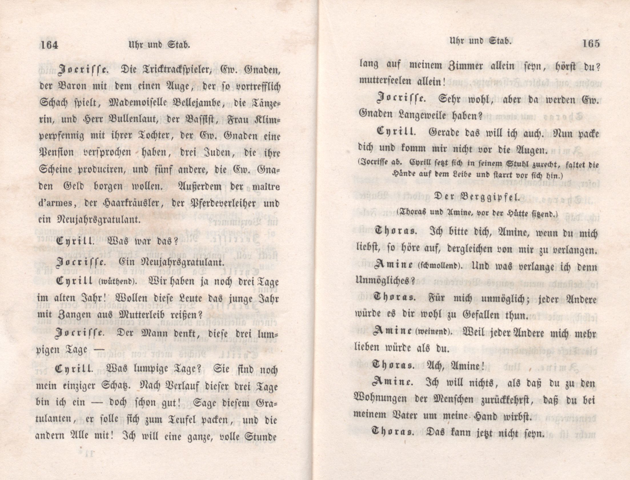 Uhr und Stab (1847) | 30. (164-165) Main body of text