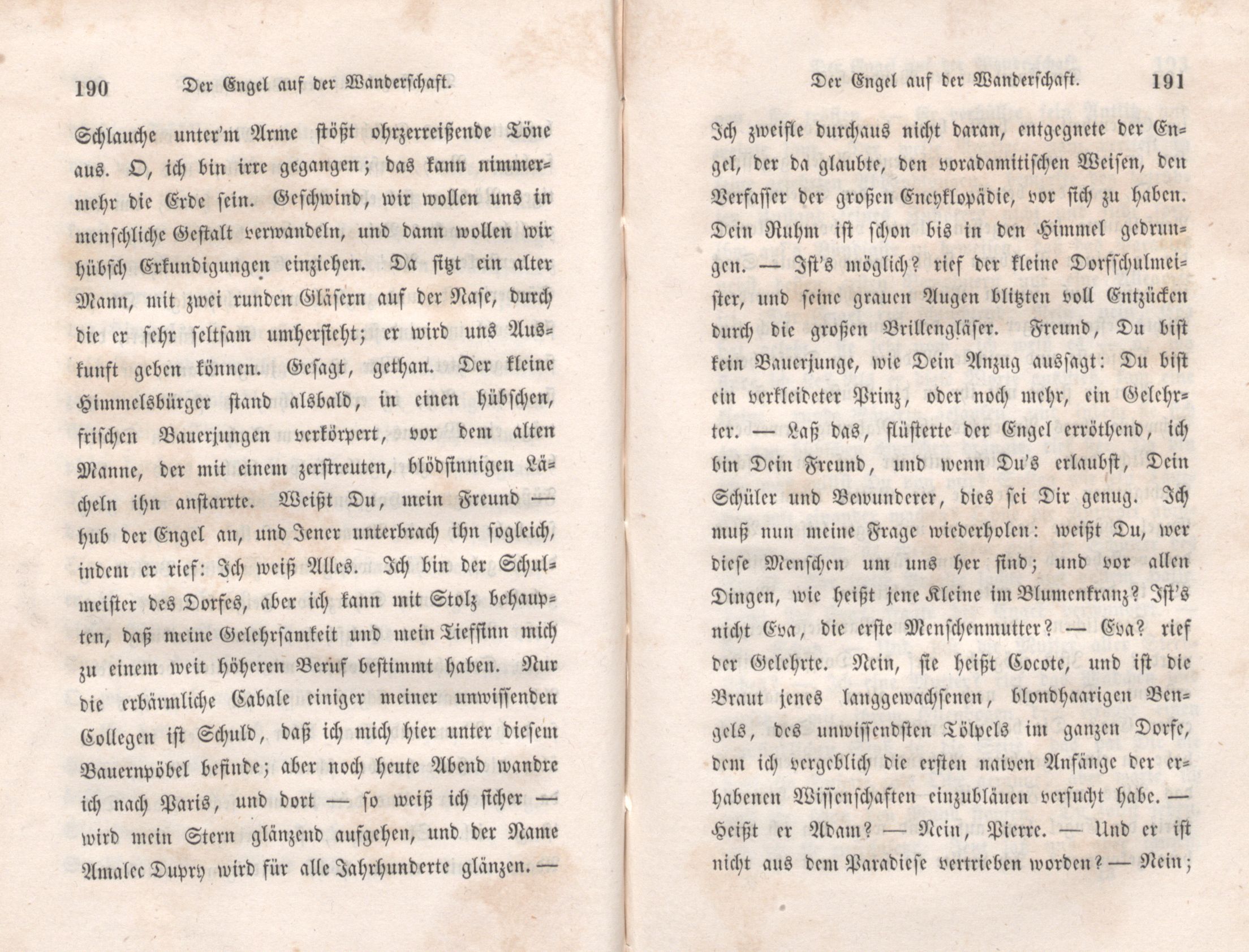 Der Engel auf der Wanderschaft (1847) | 7. (190-191) Haupttext