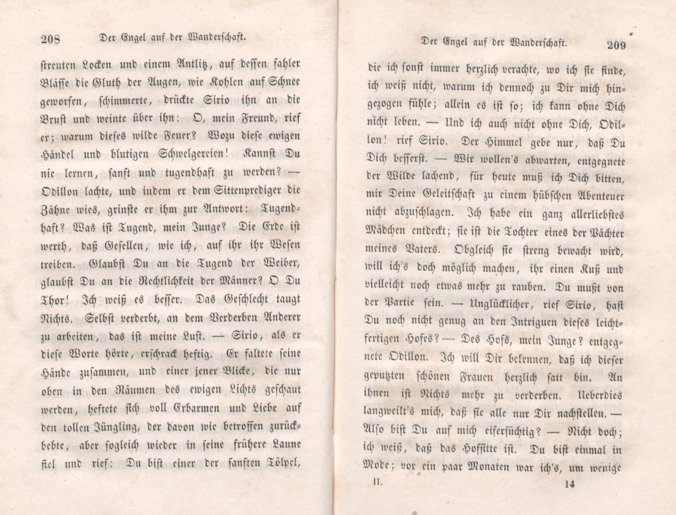 Der Engel auf der Wanderschaft (1847) | 16. (208-209) Main body of text