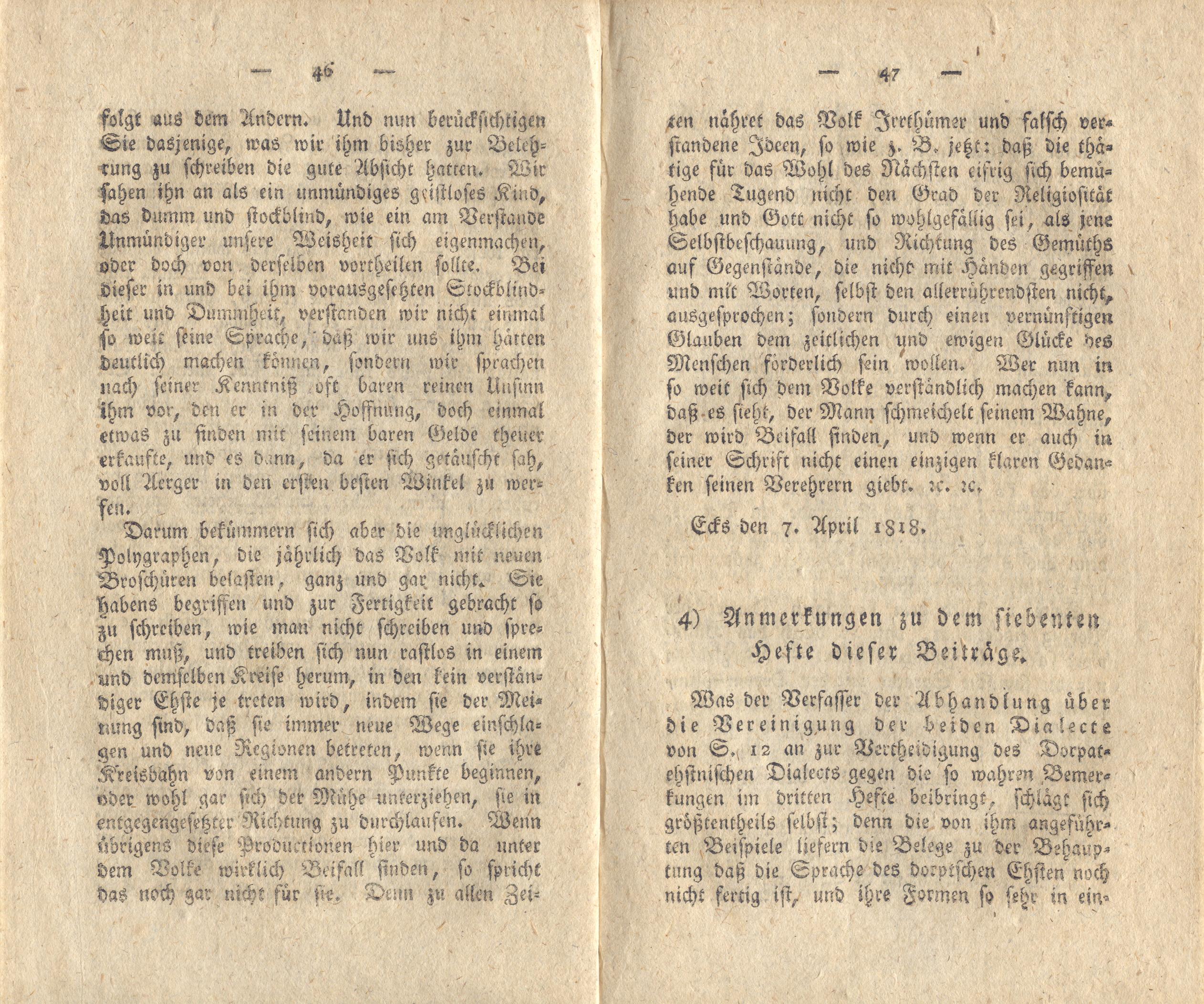 Beiträge [12] (1818) | 24. (46-47) Main body of text