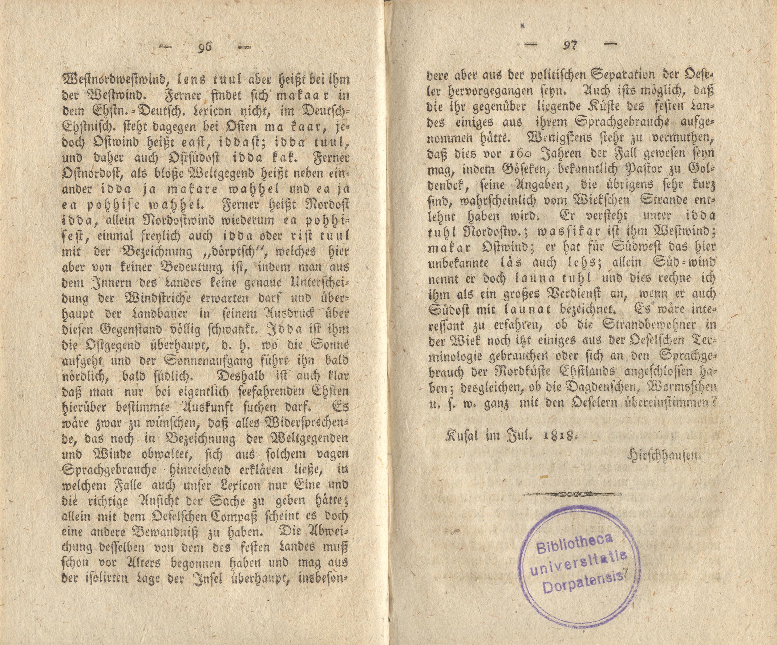 Beiträge [12] (1818) | 49. (96-97) Haupttext