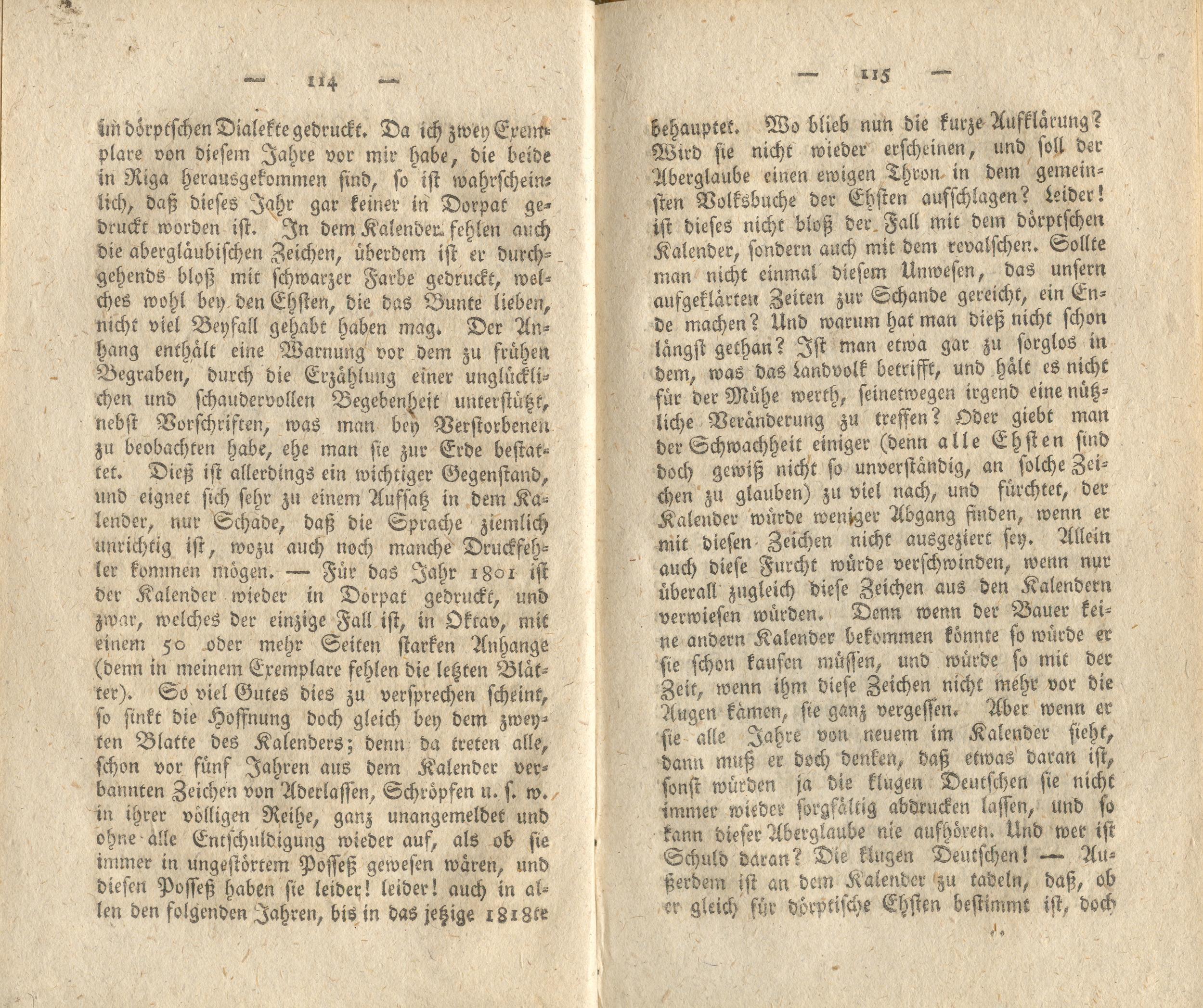 Beiträge [12] (1818) | 58. (114-115) Haupttext