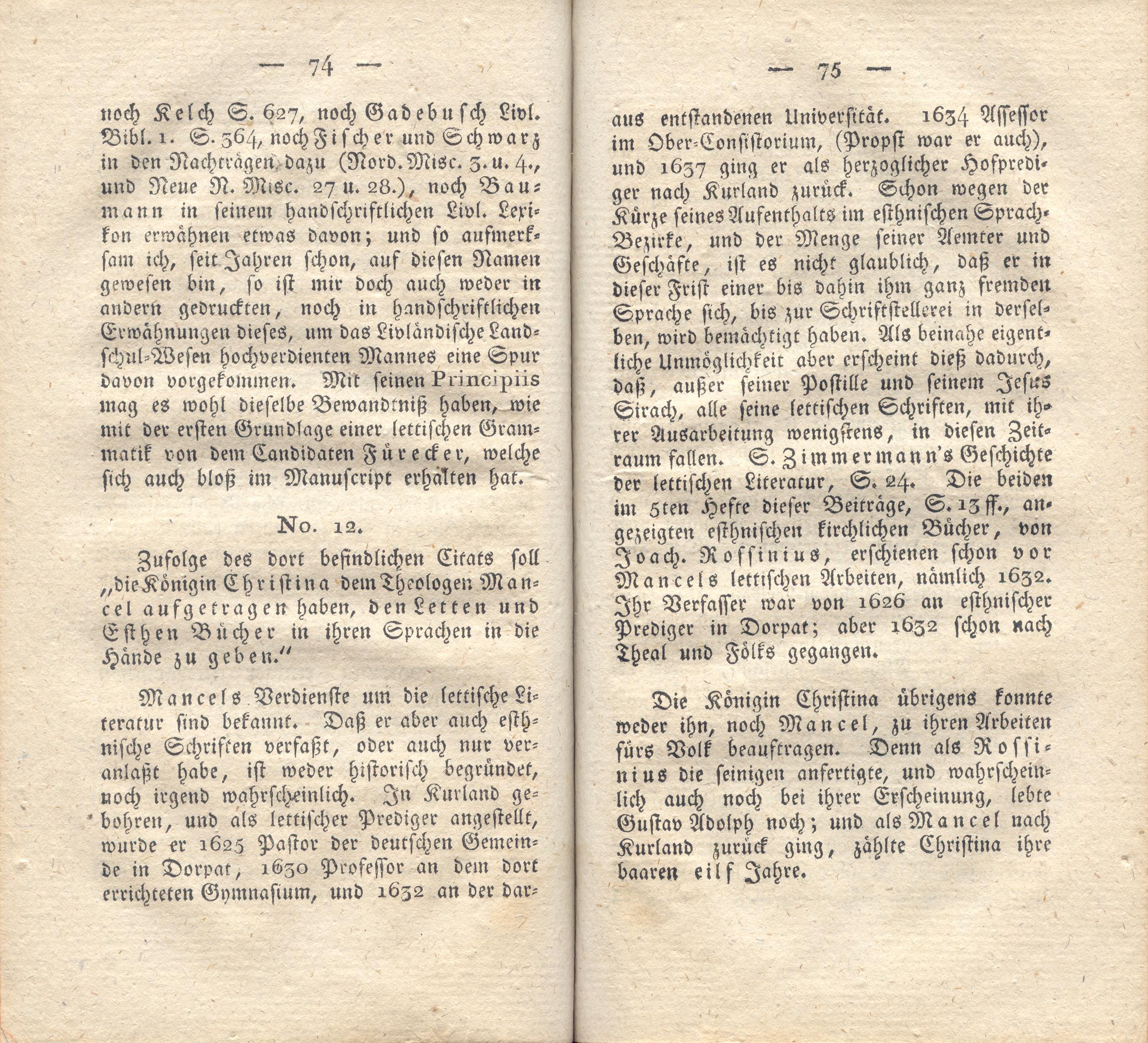 Beiträge [13] (1821) | 45. (74-75) Põhitekst