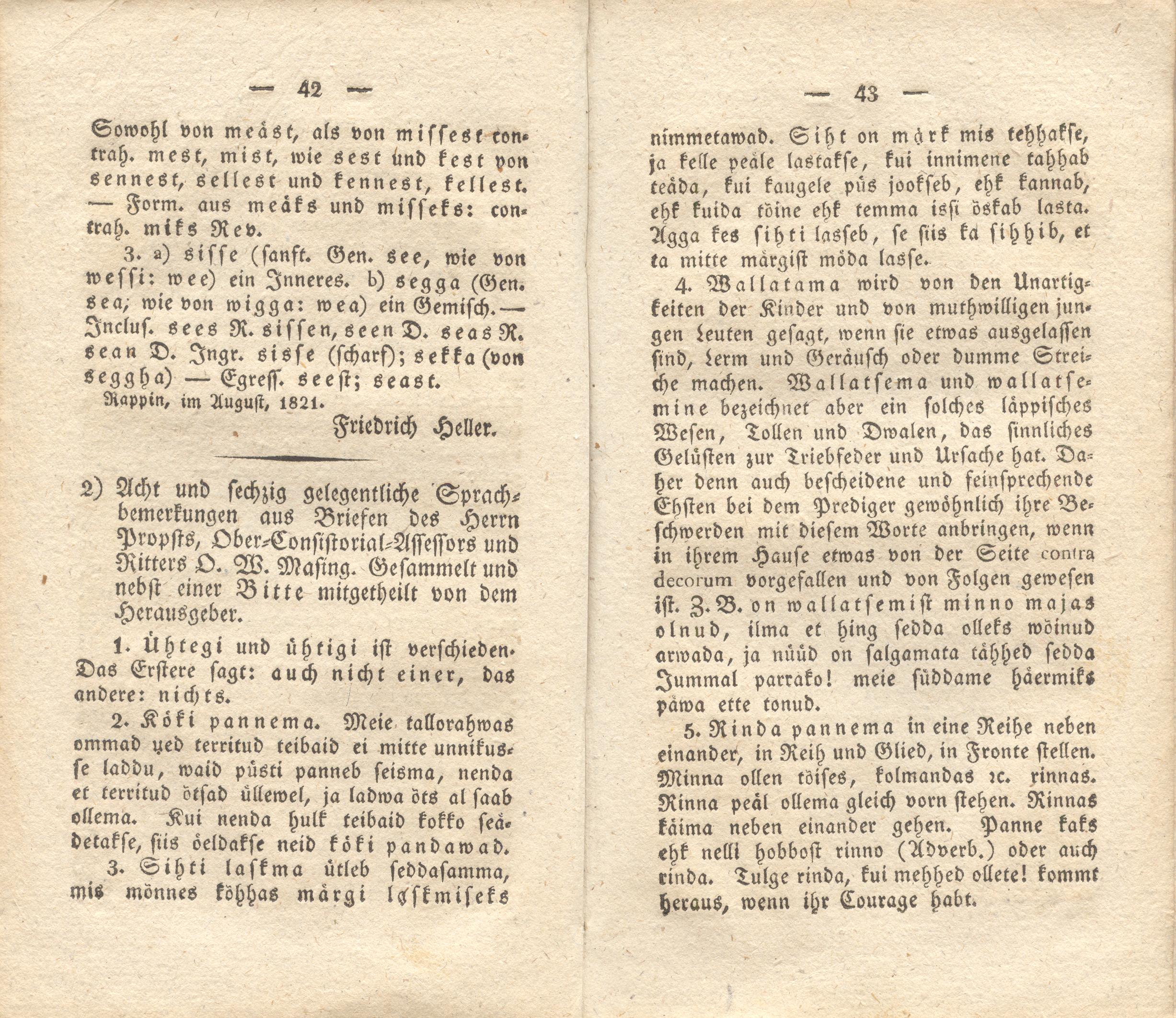 Acht und sechzig gelegentliche Sprachbemerkungen (1822) | 1. (42-43) Main body of text