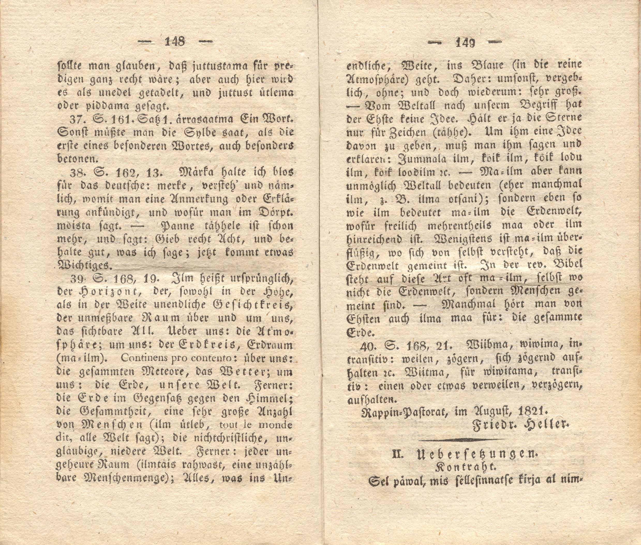 Beiträge [15] (1822) | 80. (148-149) Haupttext