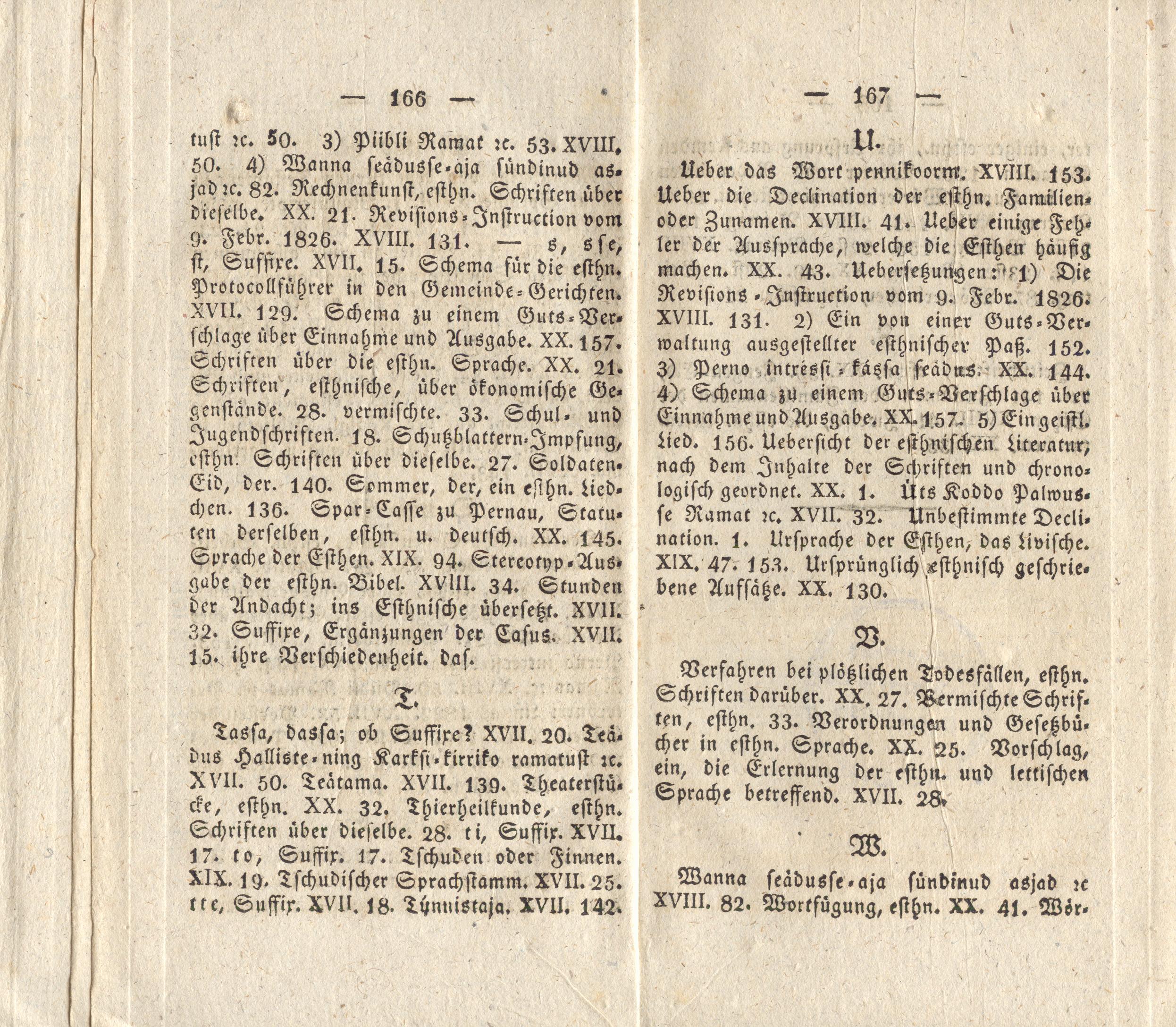 Beiträge [20] (1832) | 94. (166-167) Register