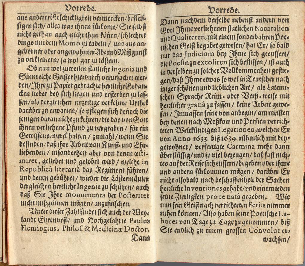 Teütsche Poemata (1642) | 6. Eessõna