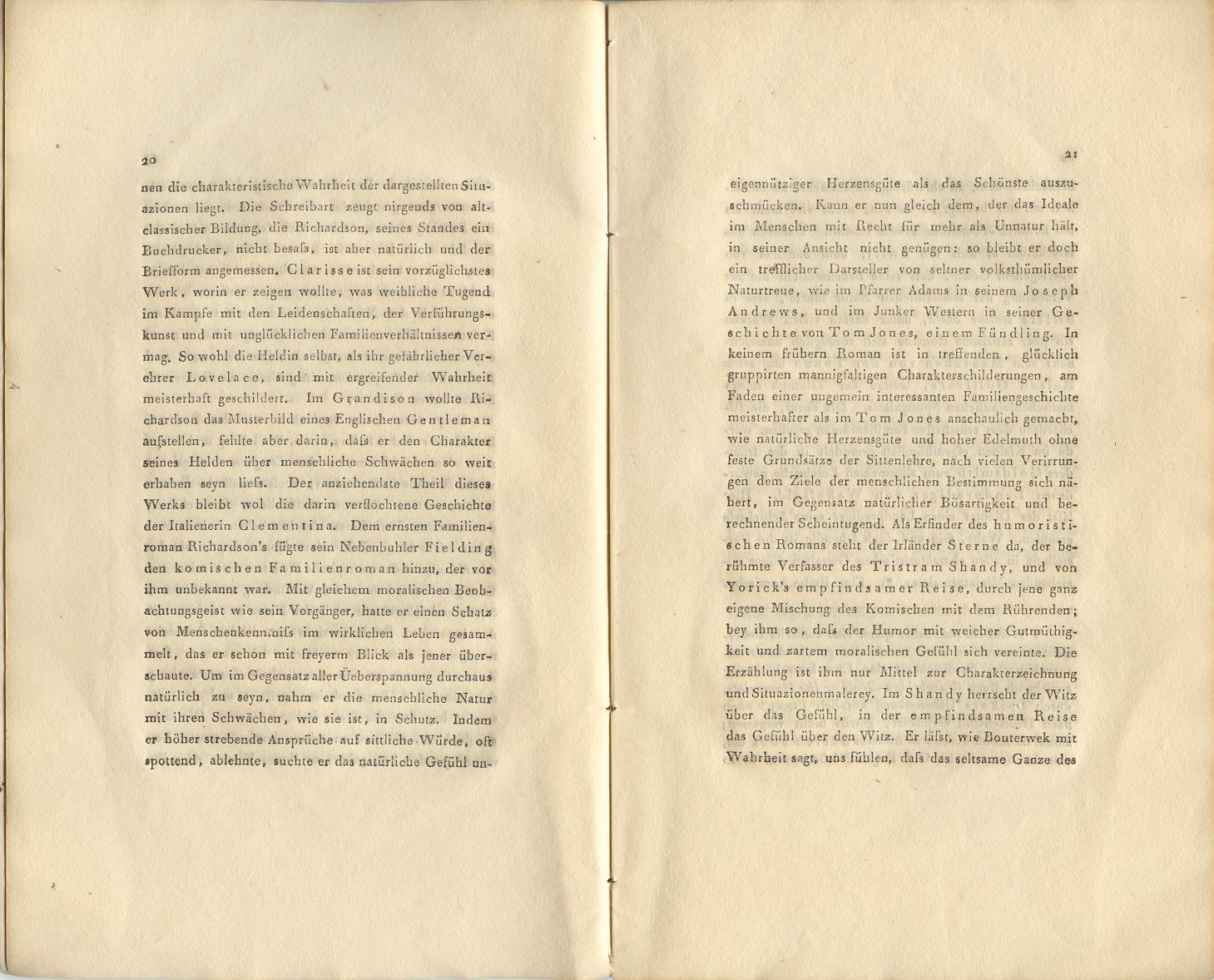 Zur Geschichte des Bildungsromans (1820 ?) | 11. (20-21) Main body of text