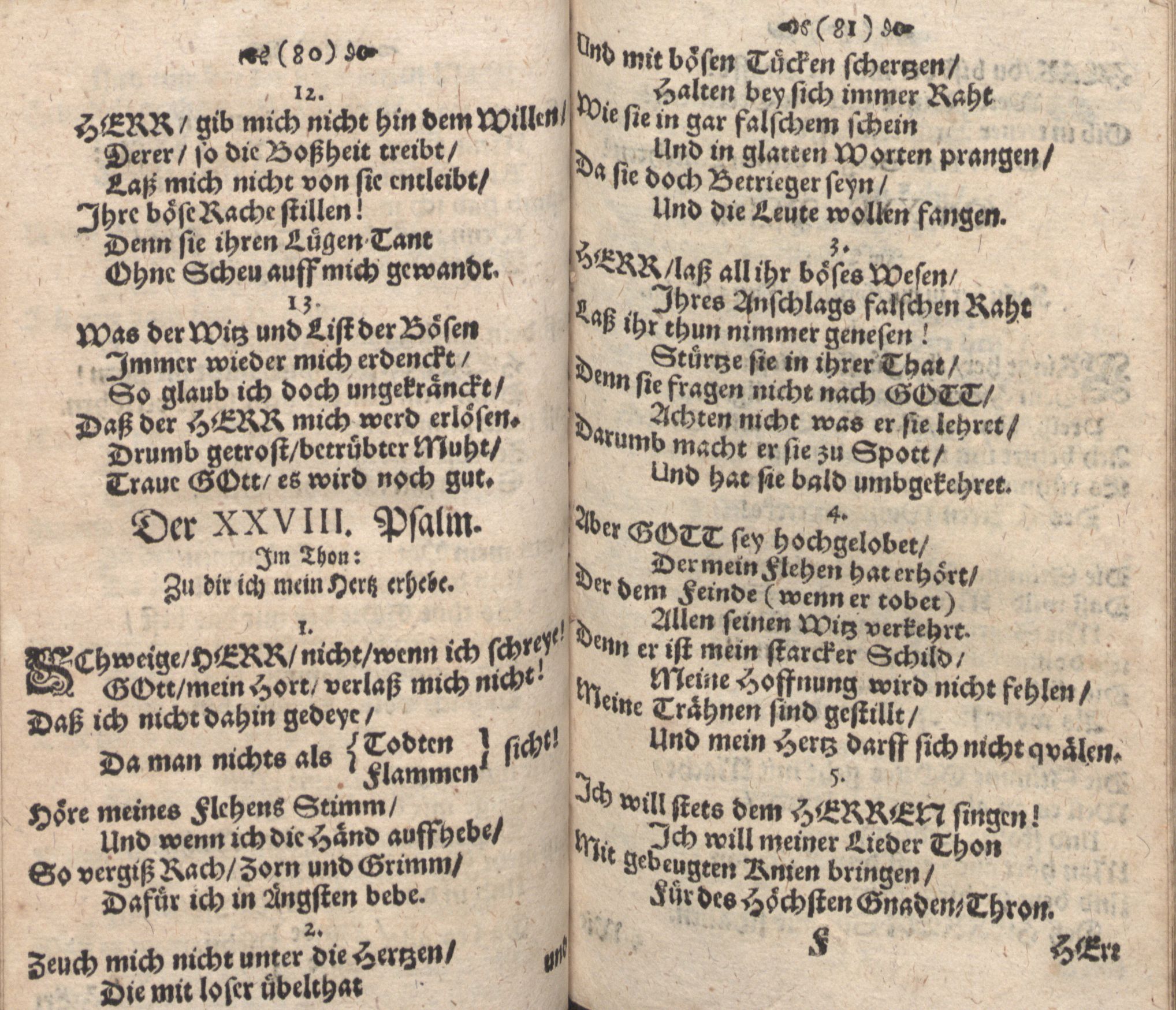 Der 028. Psalm (1686) | 1. (80-81) Põhitekst