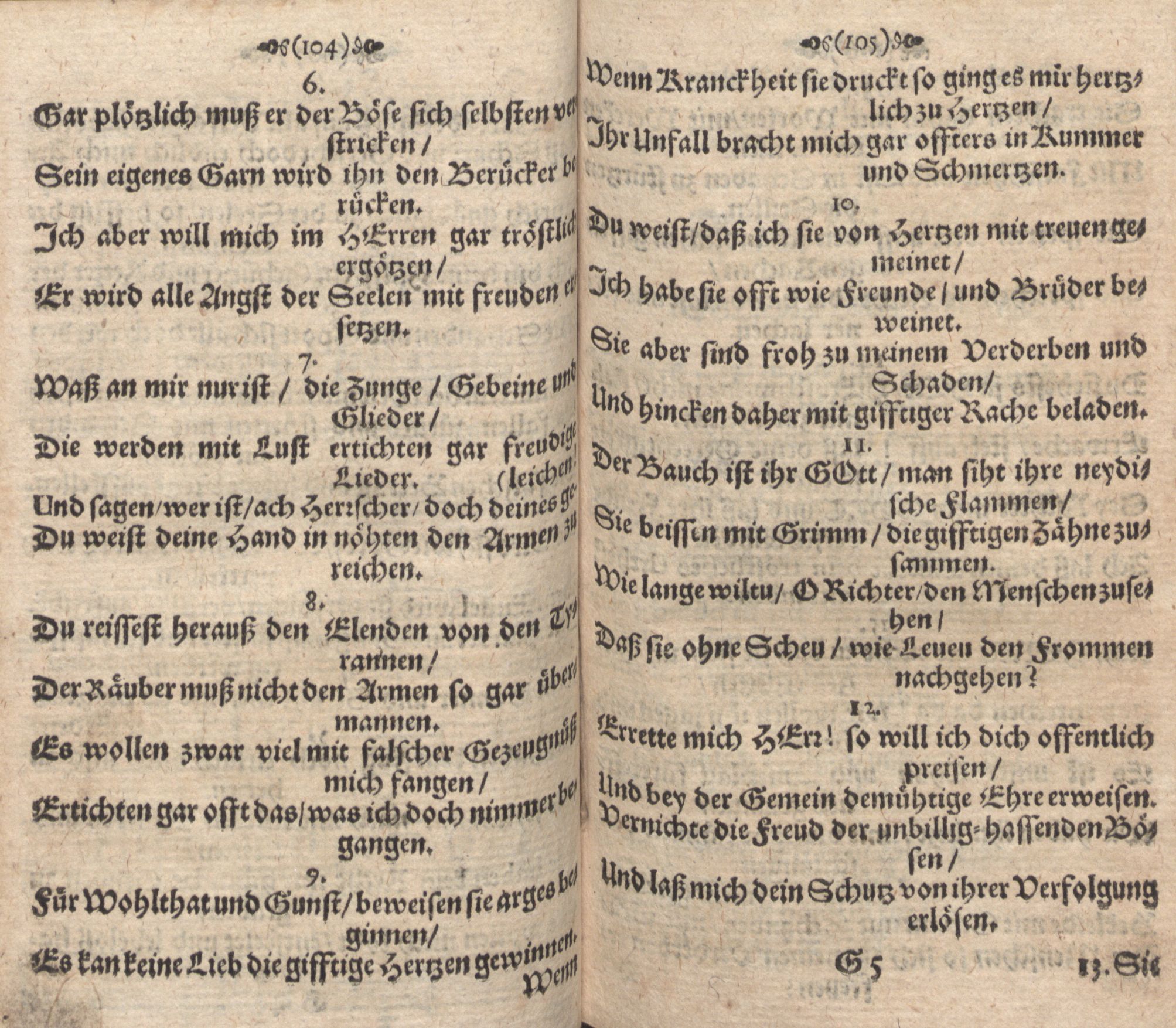 Der Verfolgete, Errettete und Lobsingende David (1686) | 53. (104-105) Põhitekst