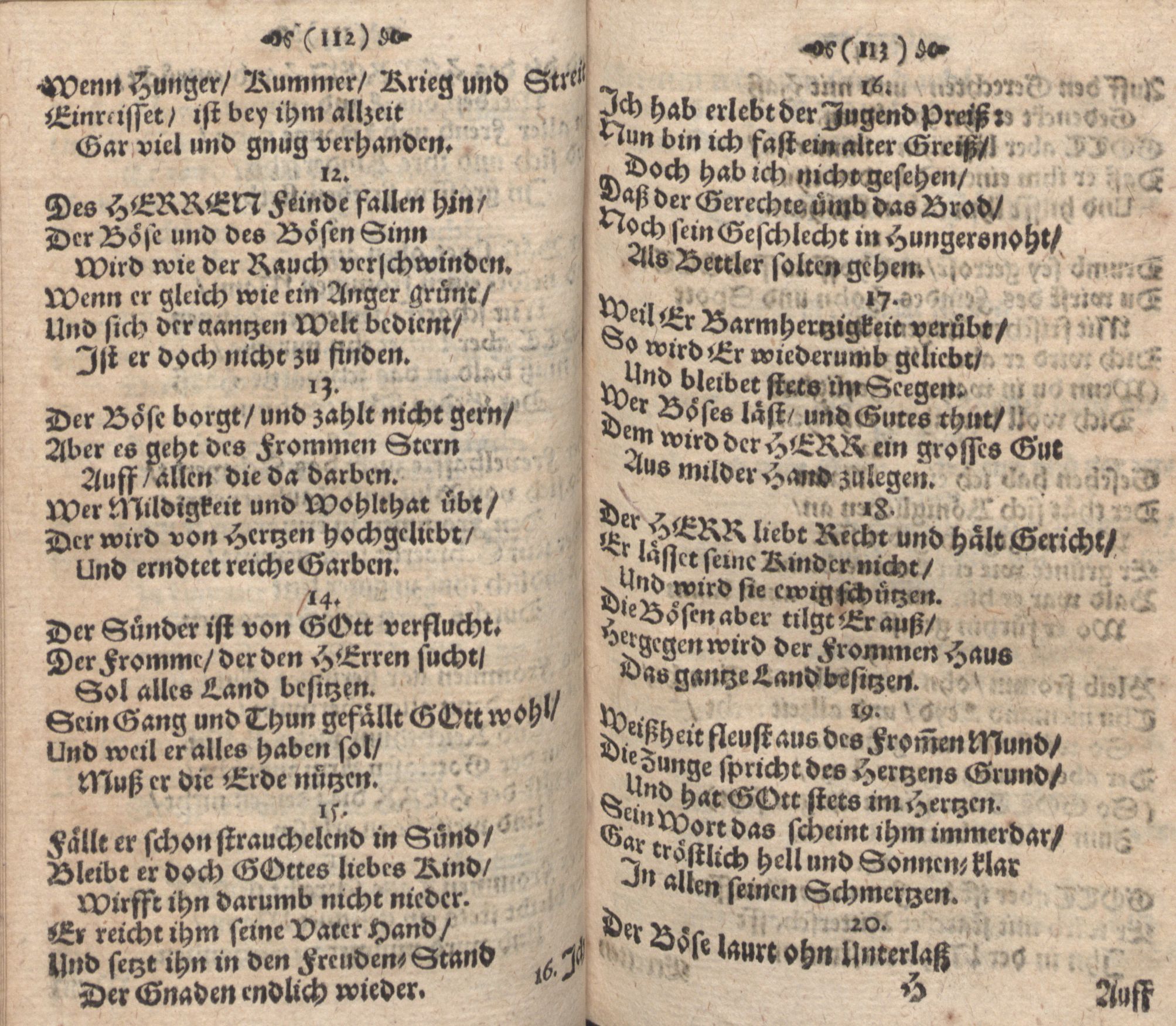 Der Verfolgete, Errettete und Lobsingende David (1686) | 57. (112-113) Haupttext