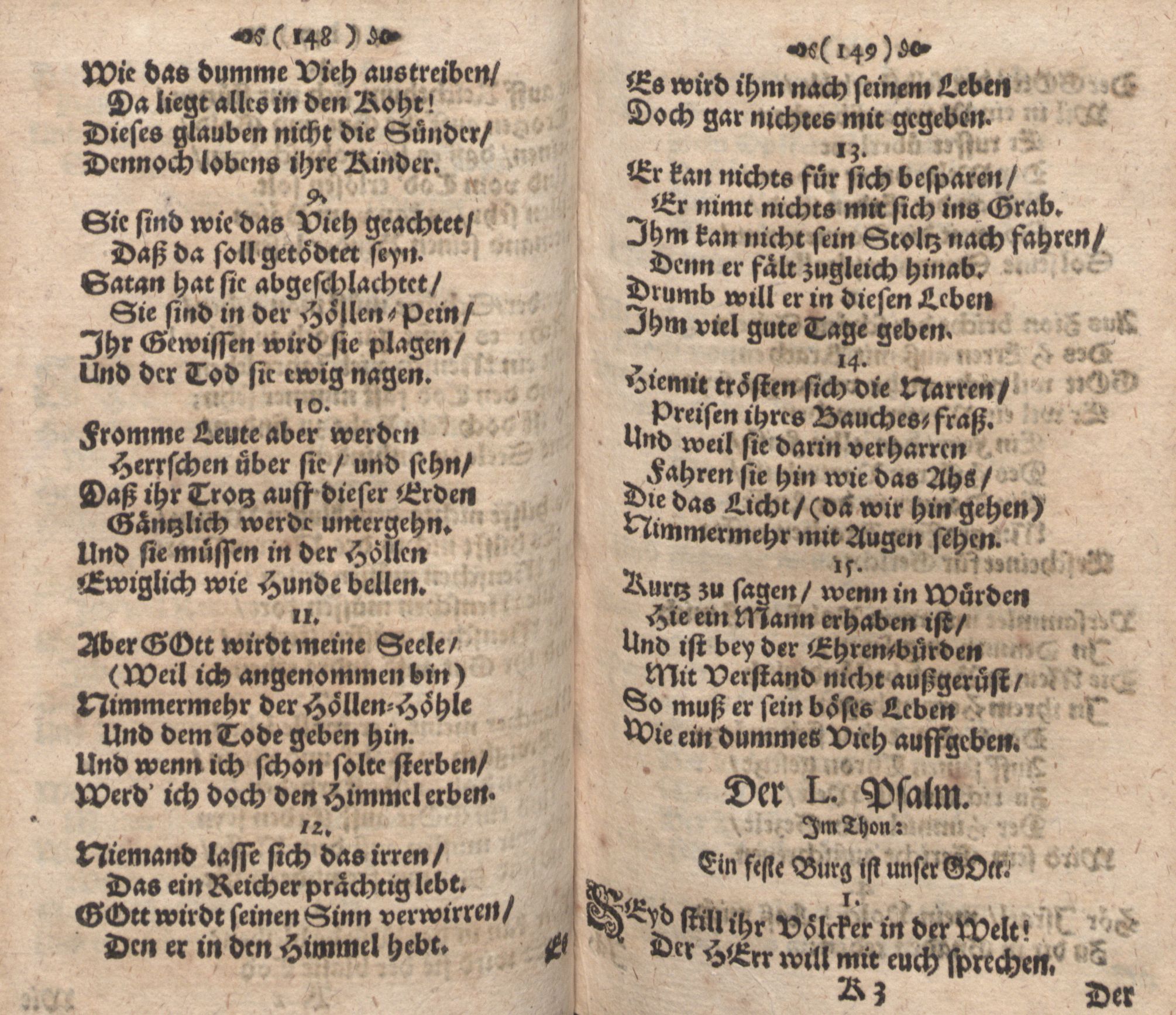 Der Verfolgete, Errettete und Lobsingende David (1686) | 75. (148-149) Main body of text