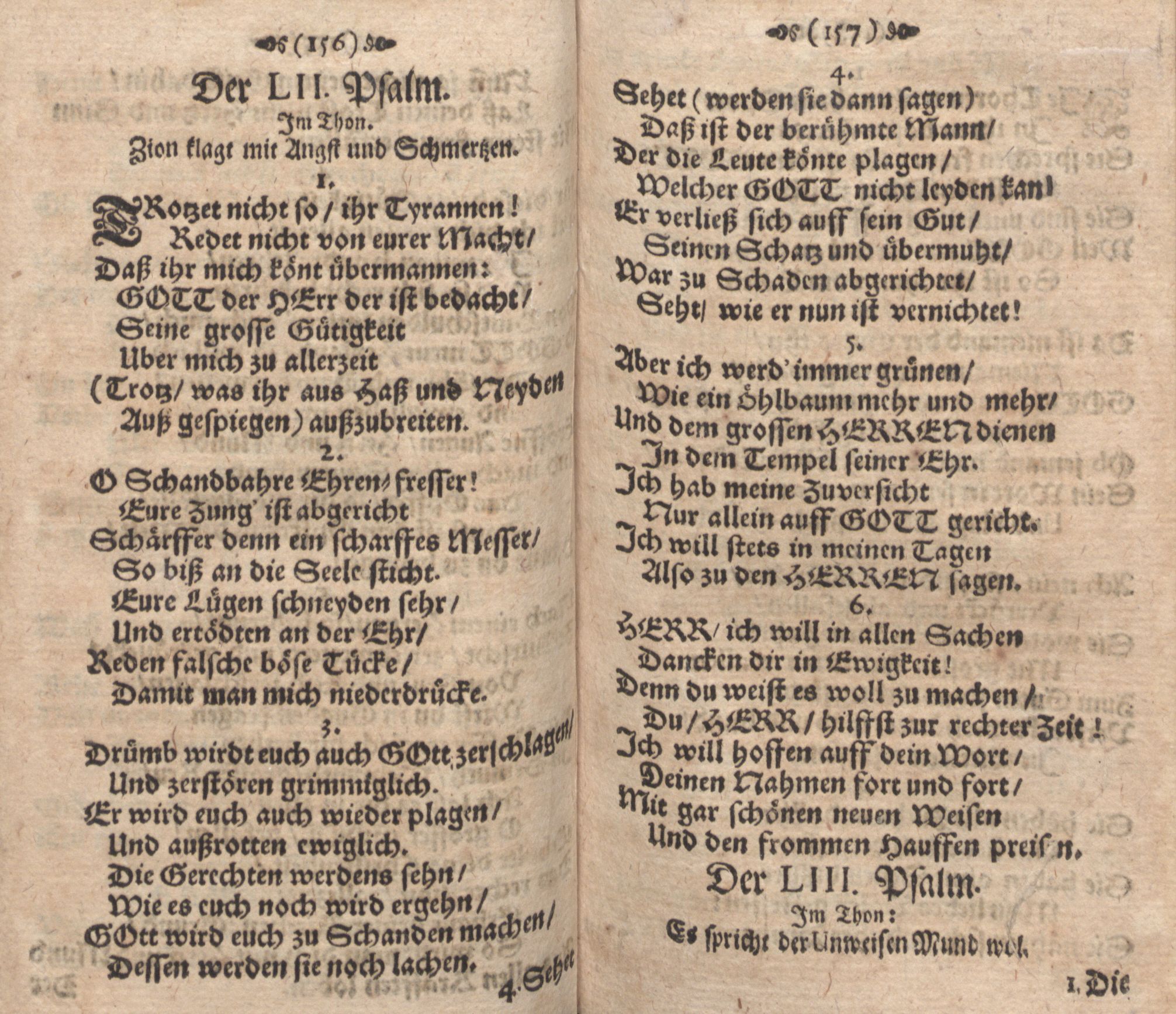 Der Verfolgete, Errettete und Lobsingende David (1686) | 79. (156-157) Main body of text