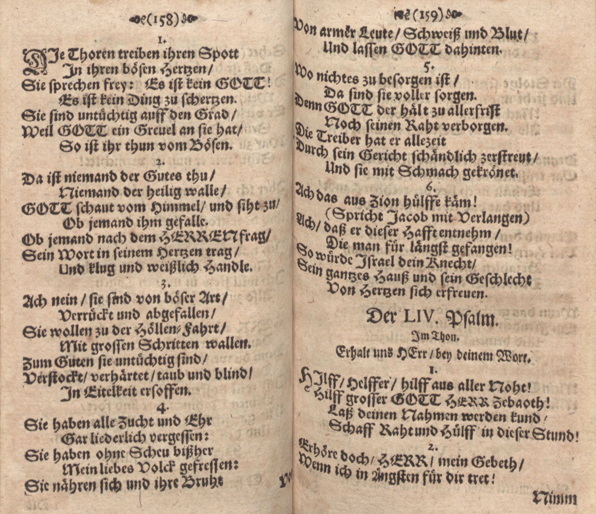 Der Verfolgete, Errettete und Lobsingende David (1686) | 80. (158-159) Main body of text