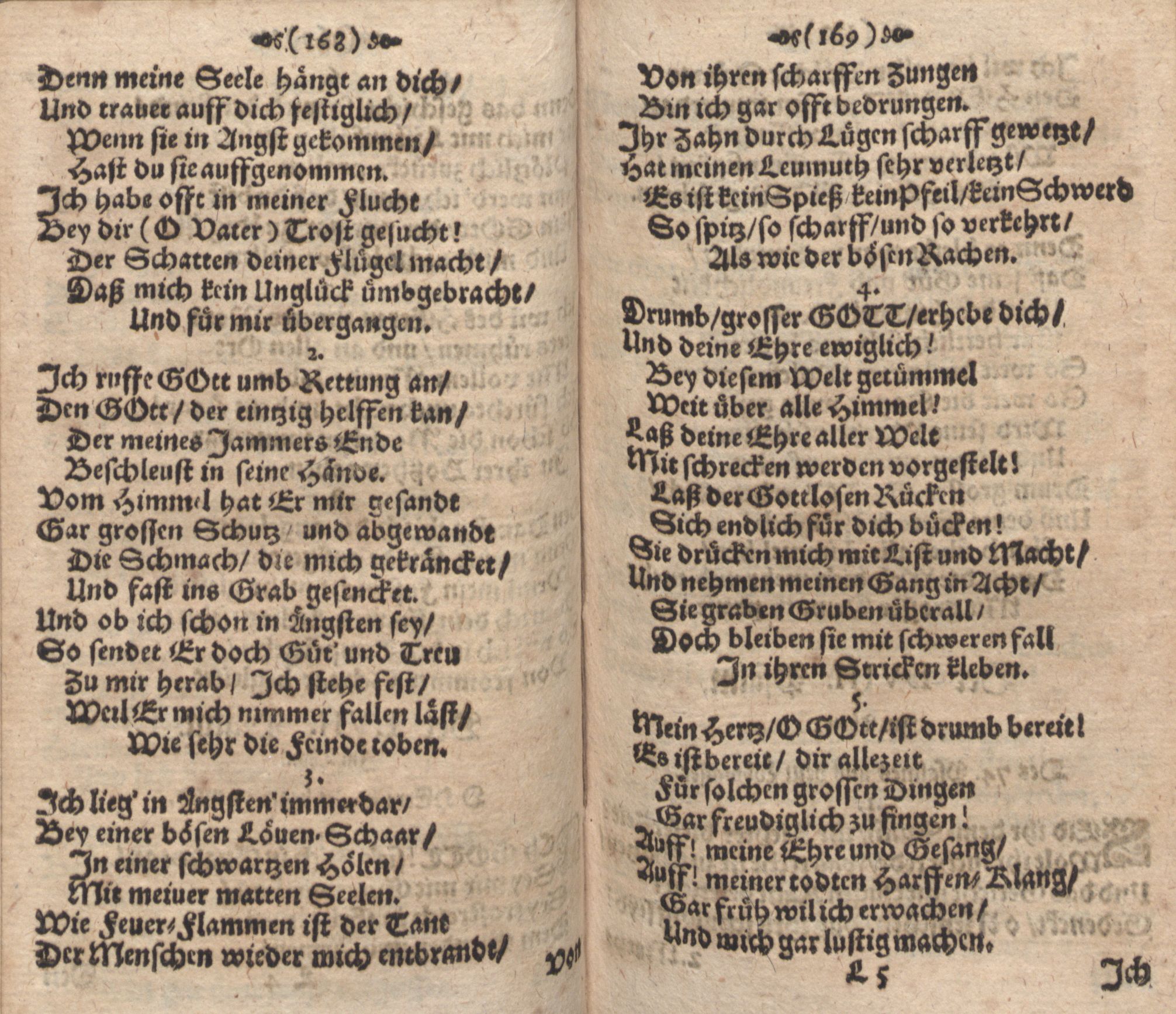 Der Verfolgete, Errettete und Lobsingende David (1686) | 85. (168-169) Haupttext