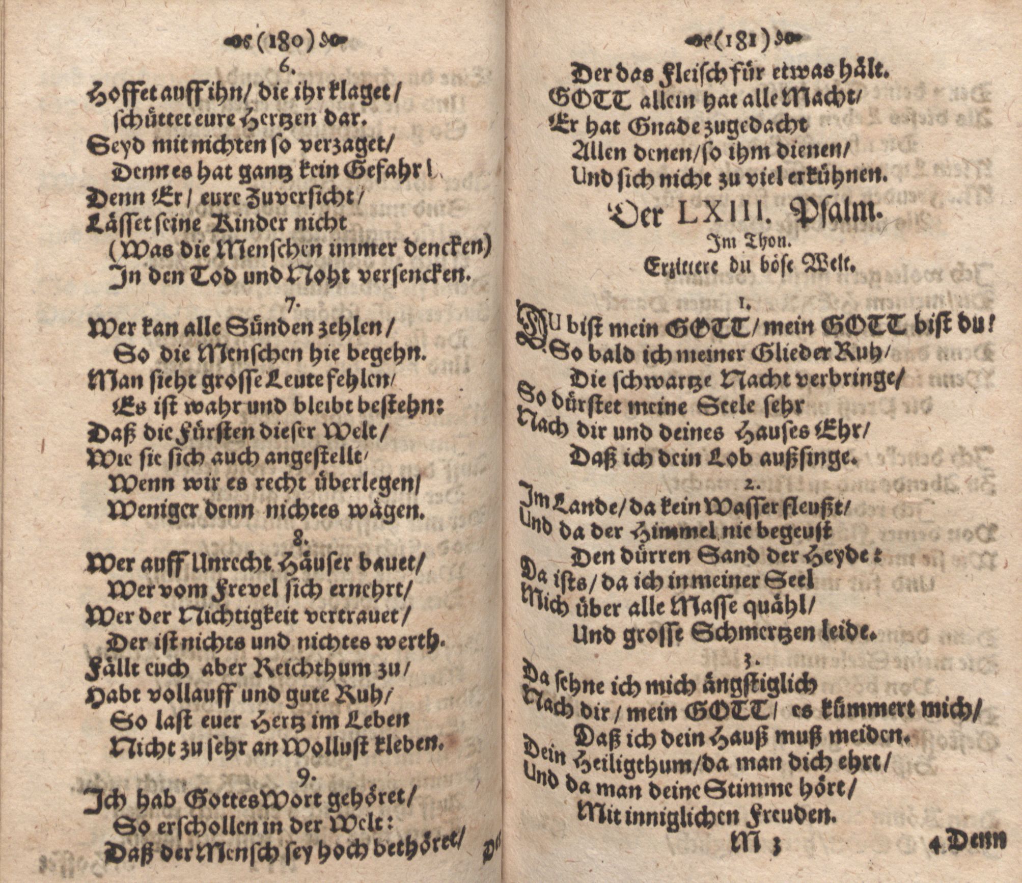 Der Verfolgete, Errettete und Lobsingende David (1686) | 91. (180-181) Haupttext