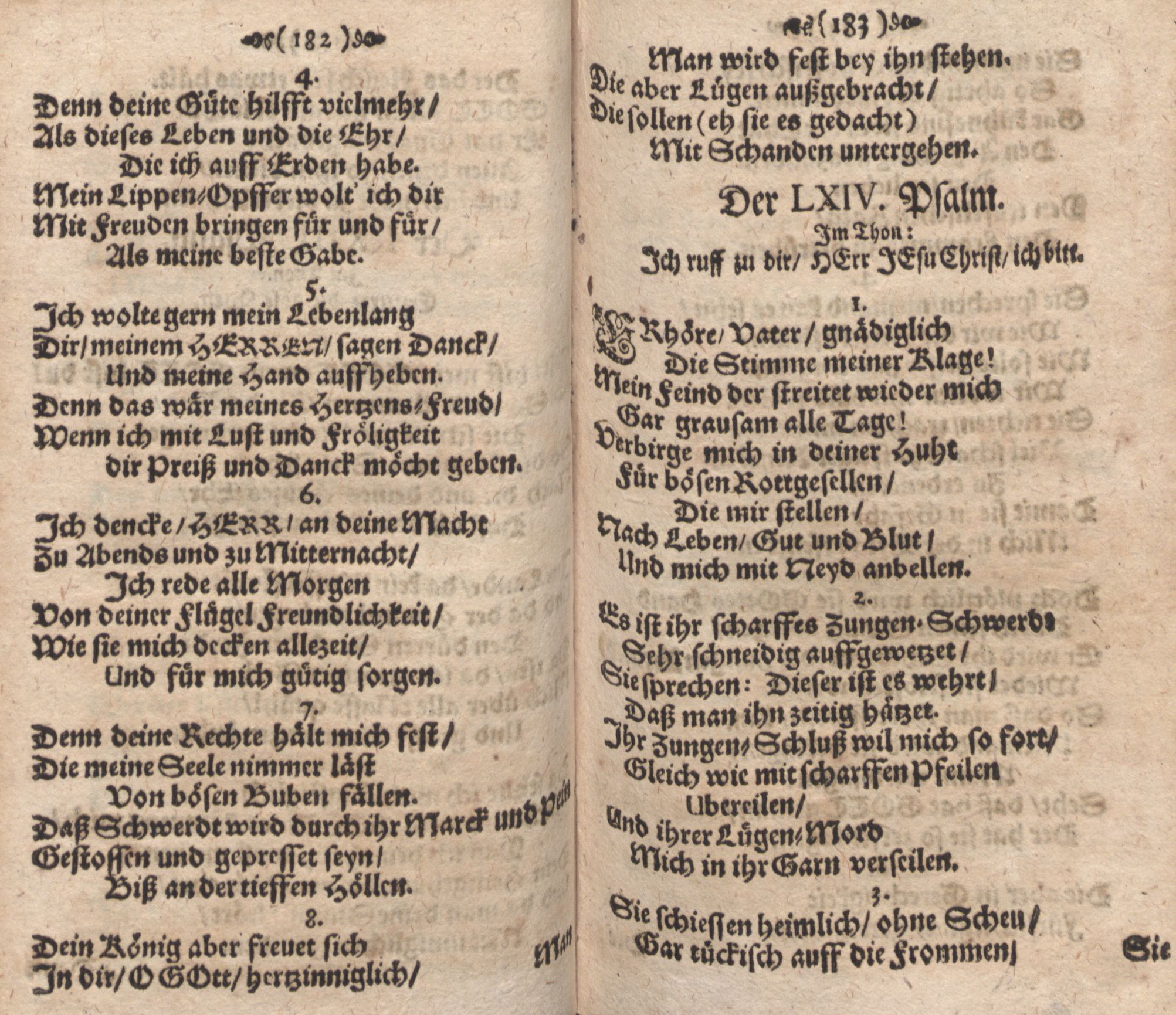 Der Verfolgete, Errettete und Lobsingende David (1686) | 92. (182-183) Haupttext