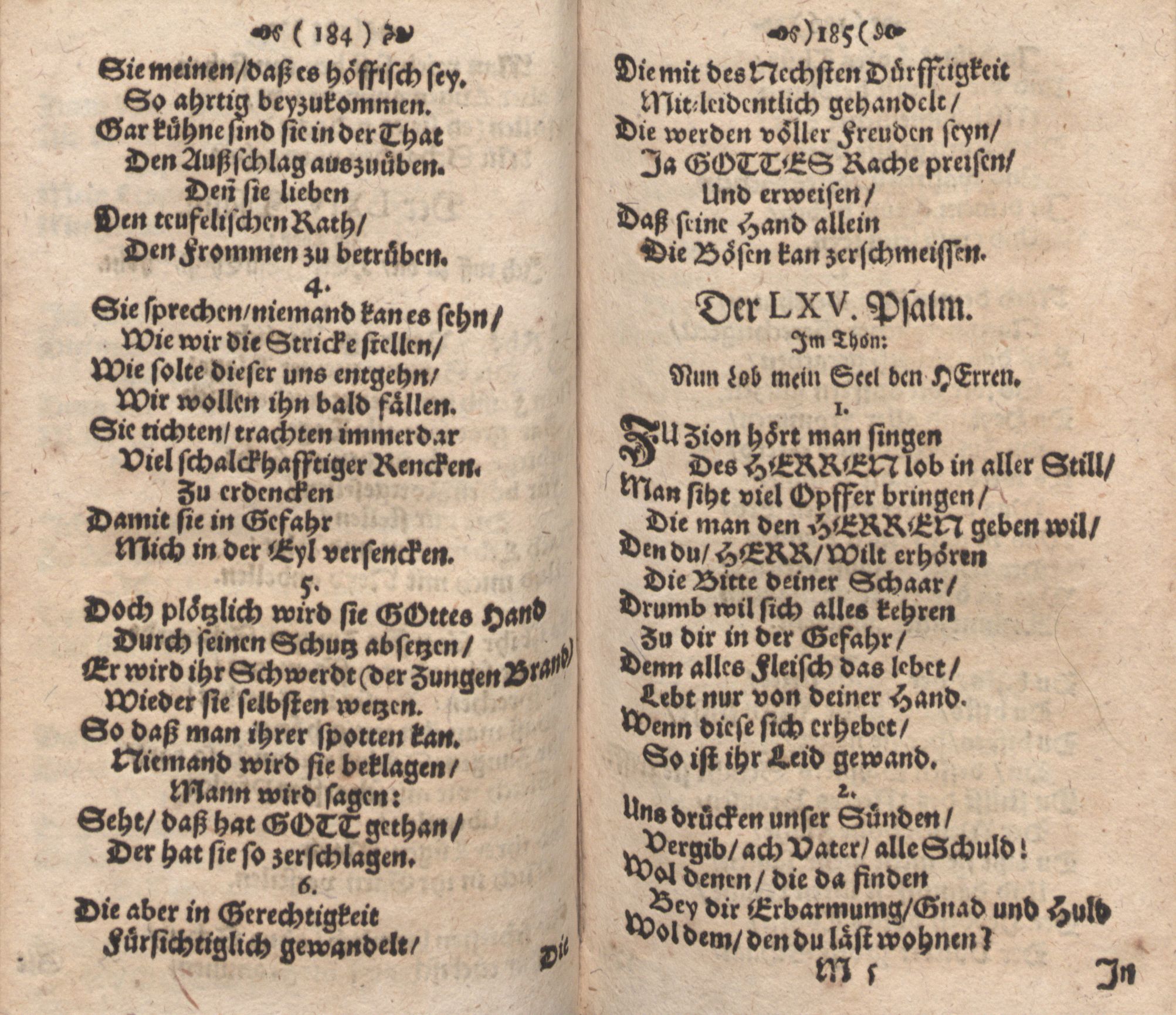 Der 065. Psalm (1686) | 1. (184-185) Haupttext
