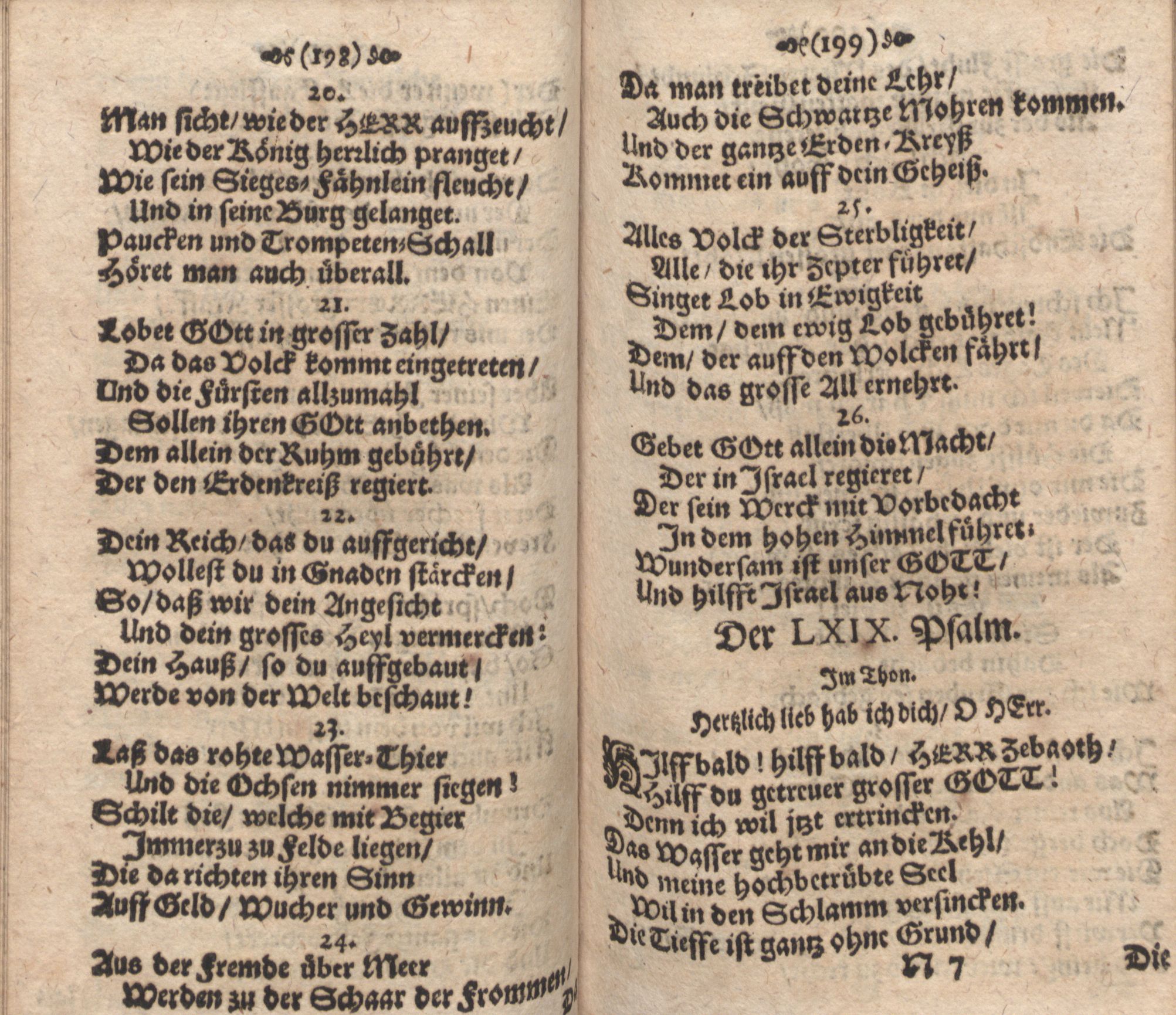 Der Verfolgete, Errettete und Lobsingende David (1686) | 100. (198-199) Haupttext