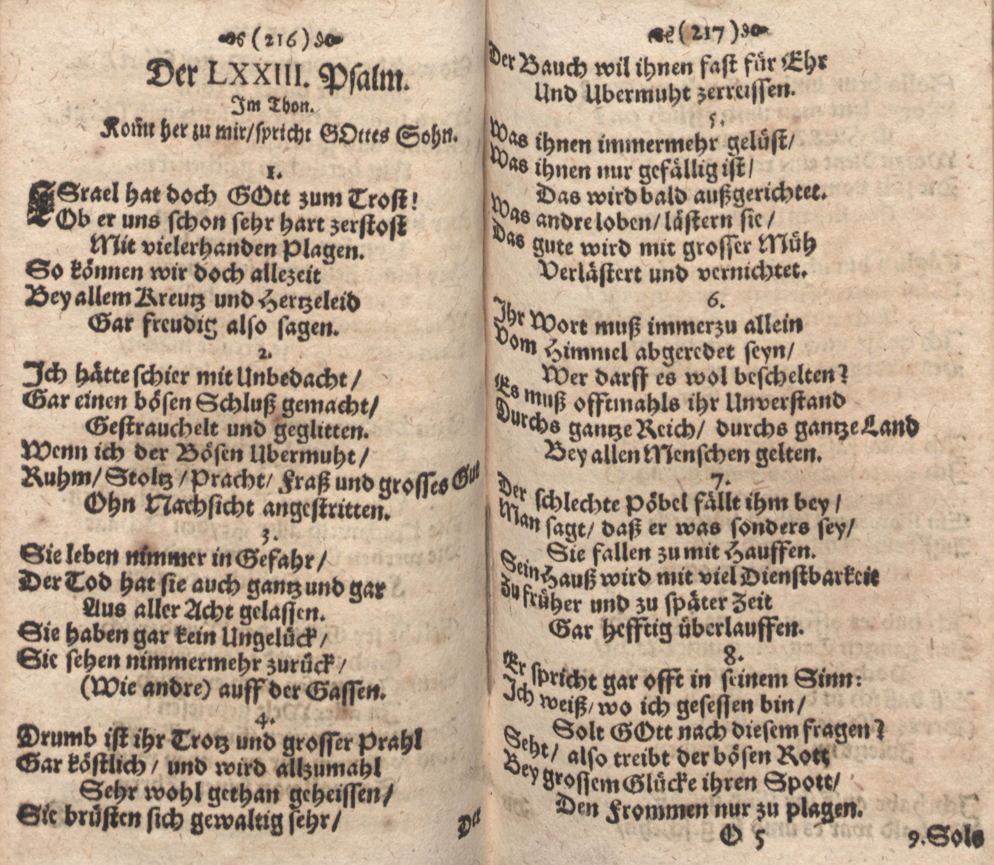 Der 073. Psalm (1686) | 1. (216-217) Haupttext