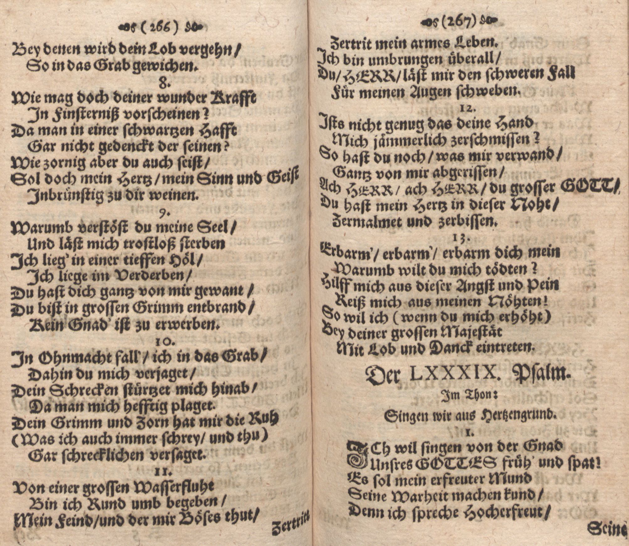 Der Verfolgete, Errettete und Lobsingende David (1686) | 134. (266-267) Основной текст