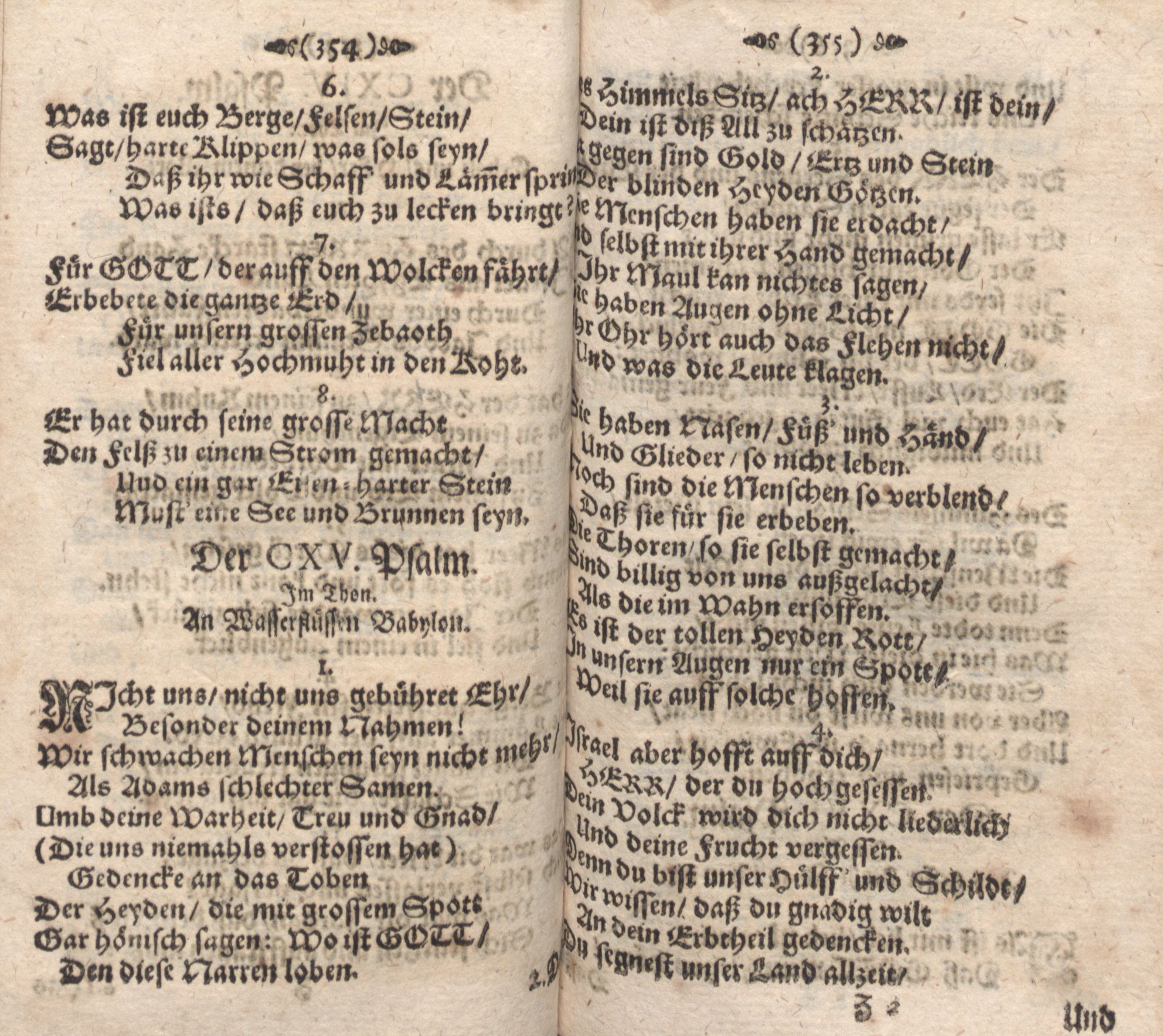 Der 115. Psalm (1686) | 1. (354-355) Haupttext