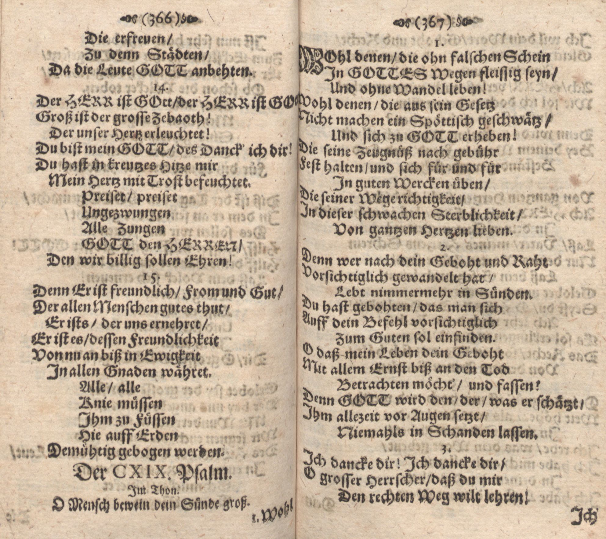 Der Verfolgete, Errettete und Lobsingende David (1686) | 184. (366-367) Haupttext